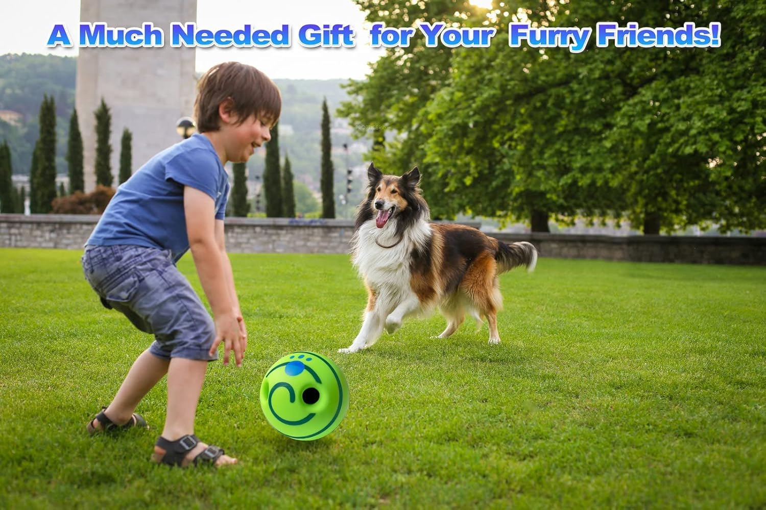 Wobble Giggle Toy Dog Treat Ball, Interactive Dog Toys Puzzle Mentally Stimulating, Dog Ball IQ Training for Big/Large Dogs Favorite Birthday Gift Green SE617 image number 3