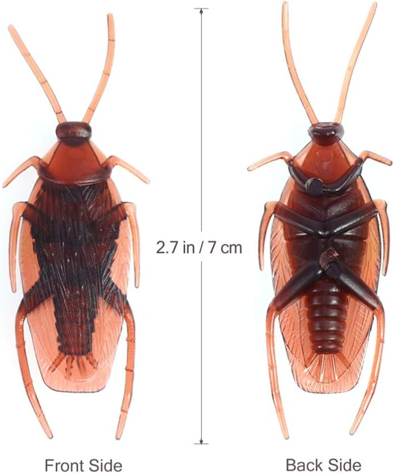 Toddmomy Prank Fake Roaches 150Pcs Realistic Roaches Fake Cockroaches Pranks Bugs Trick Joke Toys for Halloween Party image number 4