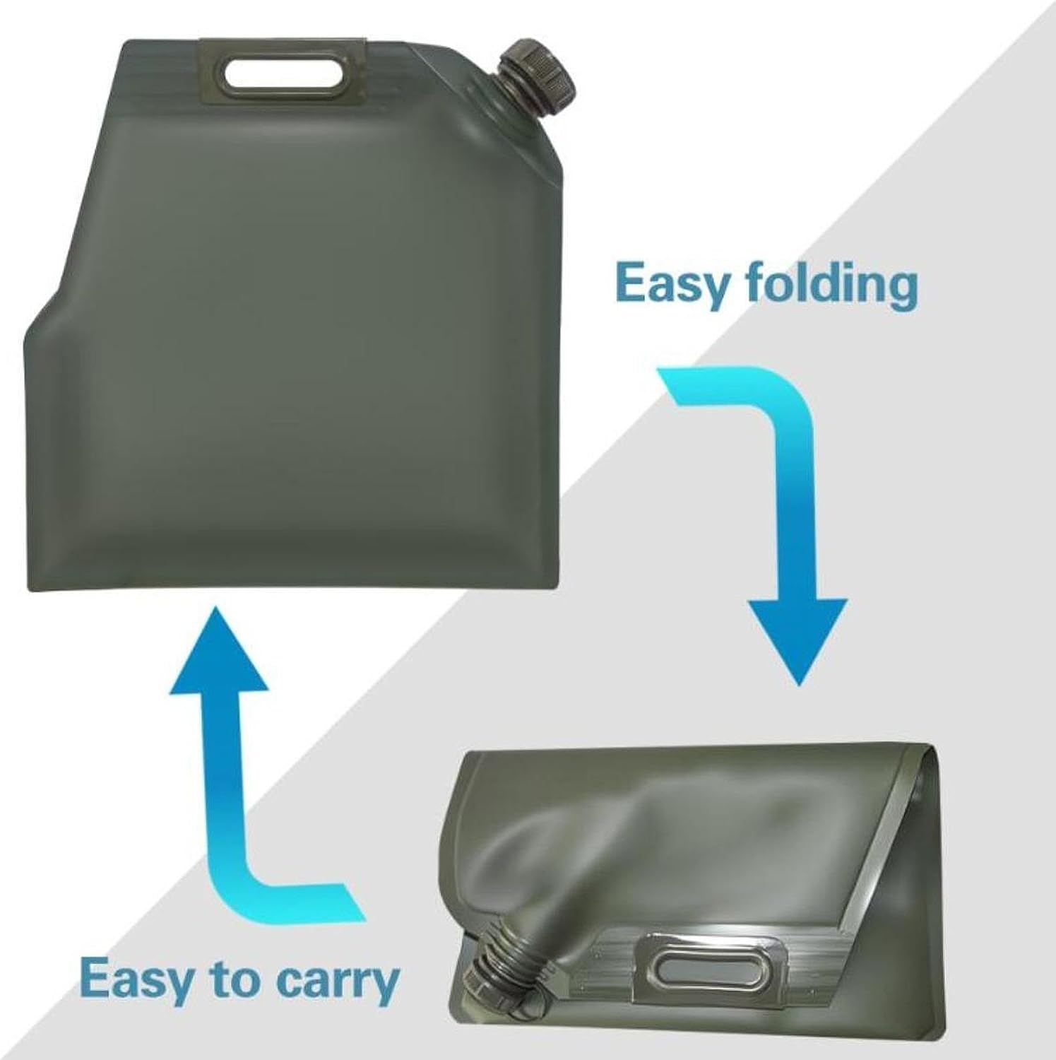 Soft Oil Bag Bladder Sturdy Foldable Convenient Portable Fuel Container with Handle for SUV RV Car Vehicle Motorcycle, 30L image number 3