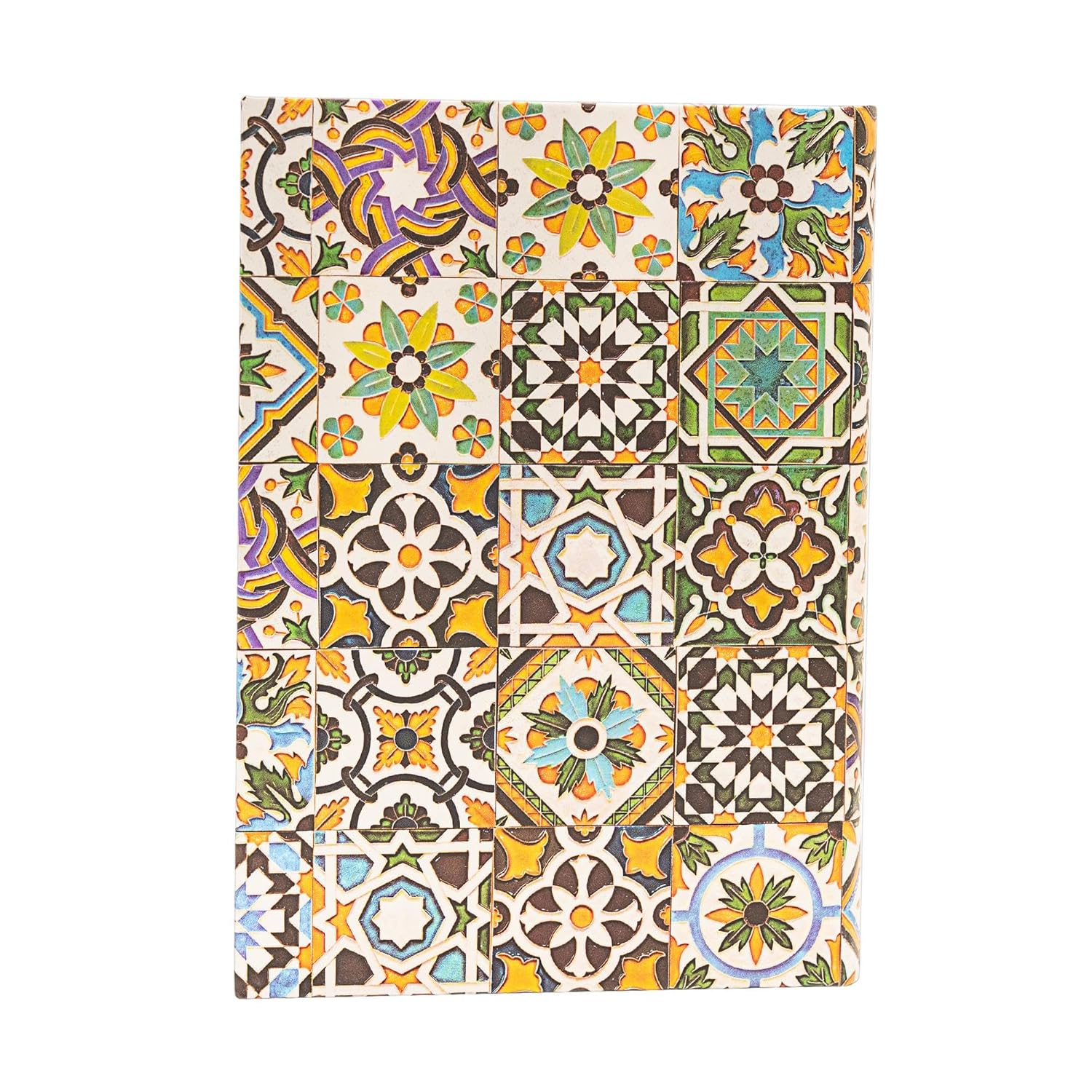 Porto (Portuguese Tiles) Midi 12-Month Day-At-A-Time Hardback Dayplanner 2025 (Elastic Band Closure) image number 1