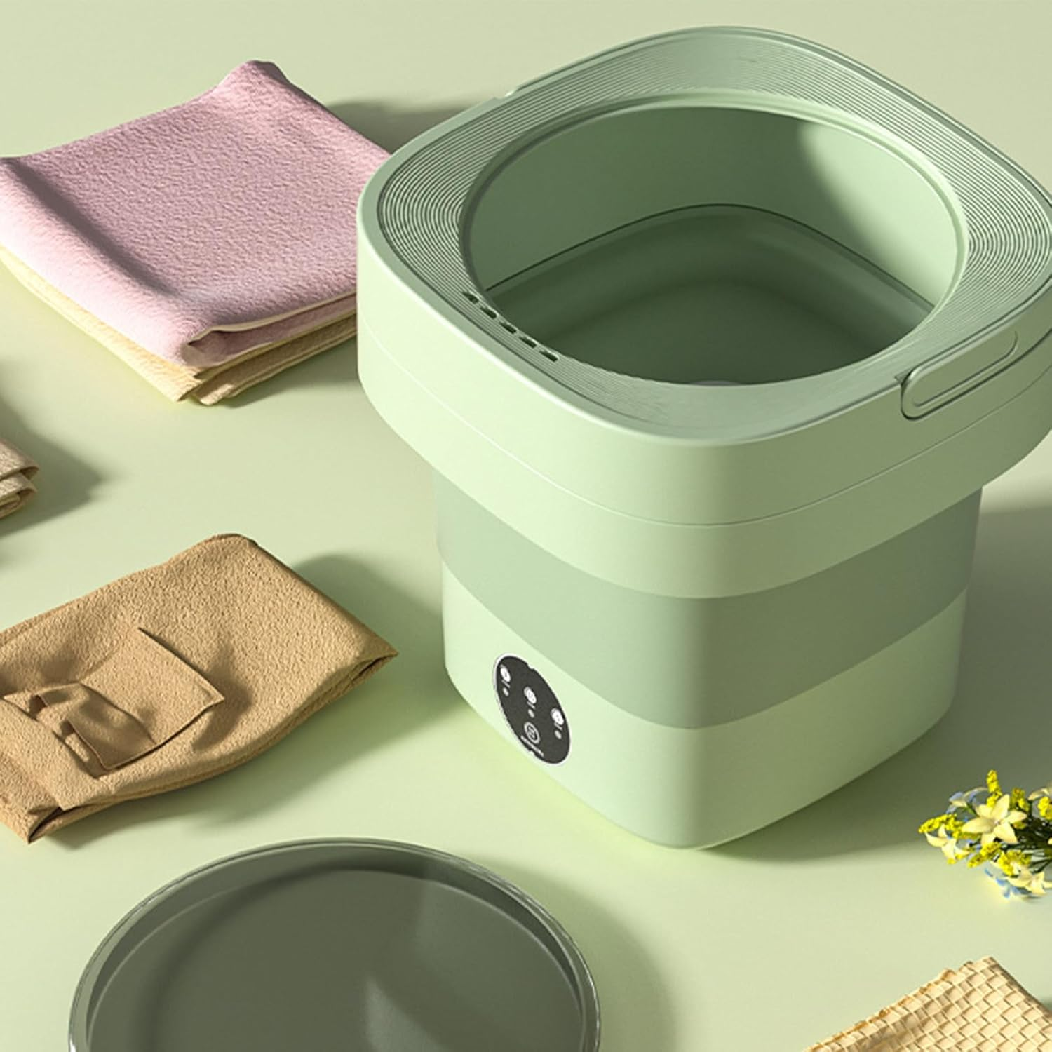 MAX COOL 11L Portable Washing Machine Foldable Washer Deep Cleaning Perfect for Office, Camping, Traveling (Purple)