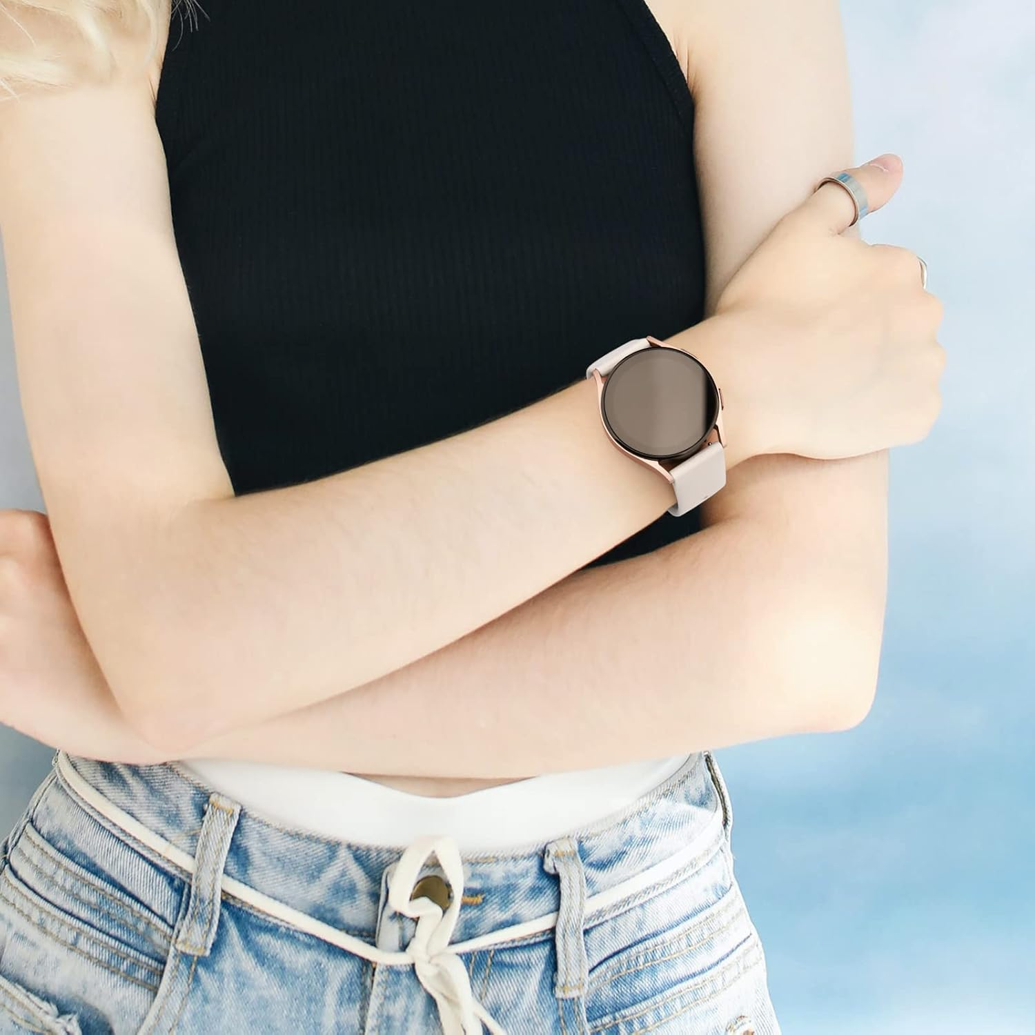 Leonids 4 PACK Bands for Samsung Galaxy Watch 7/6 Band 40M 44Mm, Galaxy Watch 6 Classic 43Mm 47Mm, Galaxy Watch 5/4/Active 2 Bands 40Mm 44Mm, Galaxy Watch 5 Pro 45Mm, Galaxy Watch 4 Classic 42Mm 46Mm, 20Mm Quick Release Adjustable Soft Silicone Sport Straps Women Men