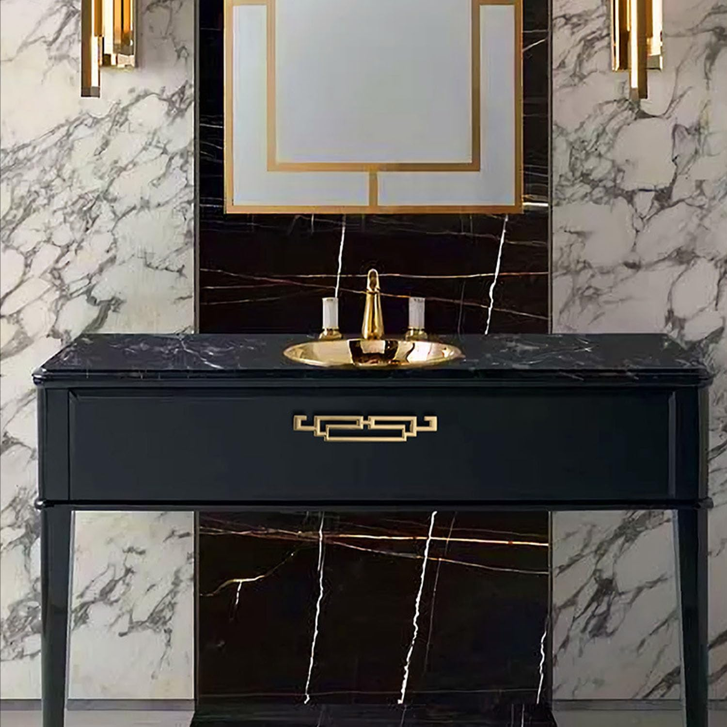 4Pack Art Deco Drawer Pulls Chinese Hollow Gold Handle Zinc Alloy Cabinet Handles Gold Cabinet Hardware (Hole Spacing: 96Mm) image number 5