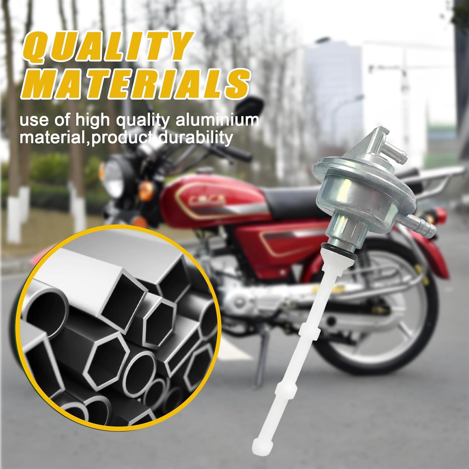 1 Pcs Fuel Tap Petcock Tank Switch Valve,Suitable for Vespa ET2 ET4 LX50, Piaggio Typhoon 125 Fly 150,#674594#575320 Fuel Valve Petcock image number 4