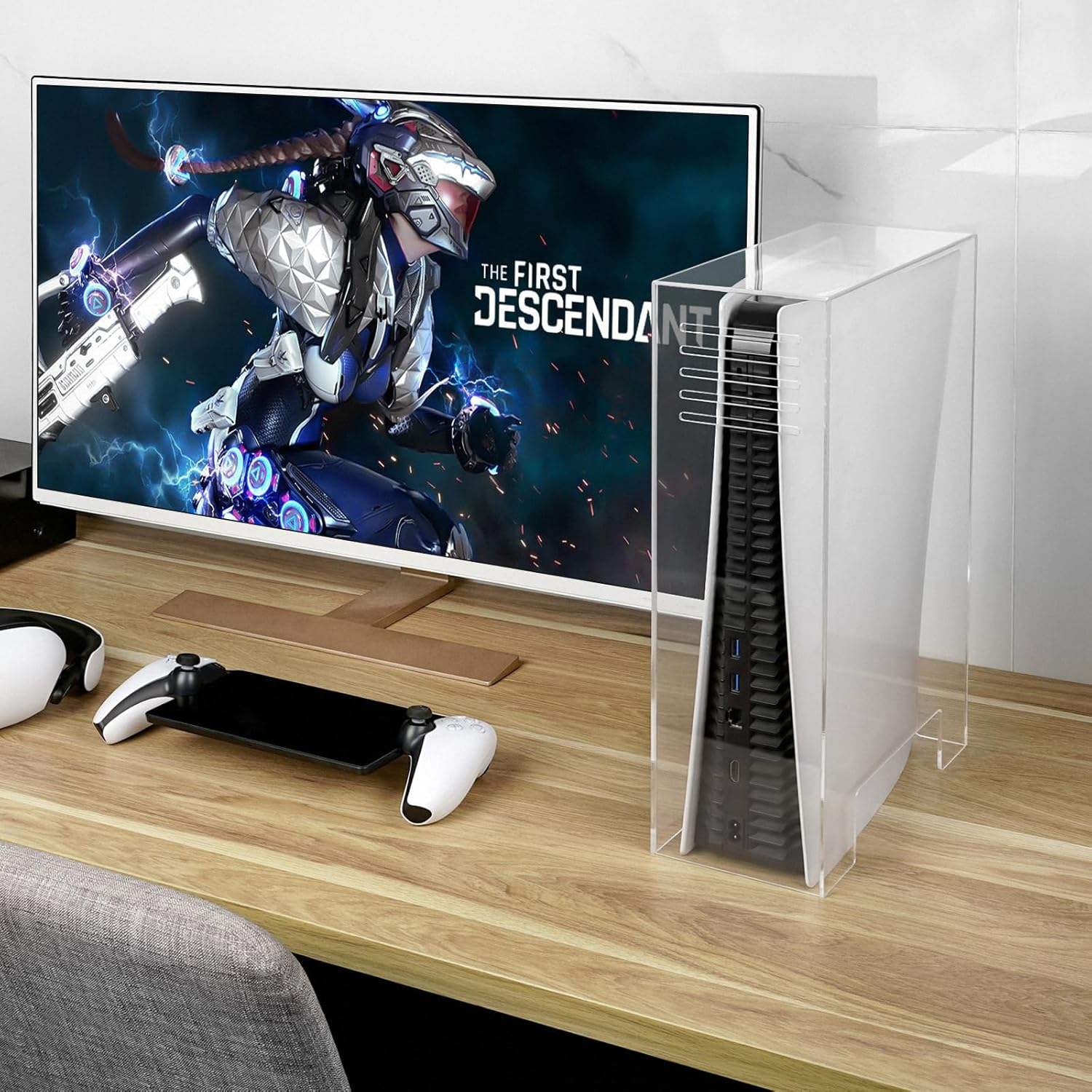 Geekria Acrylic Dust Cover Compatible with Sony Playstation 5, PS5 Slim, PS5 Pro Console, anti Scratch Waterproof Protective Display Case (Clear) image number 1