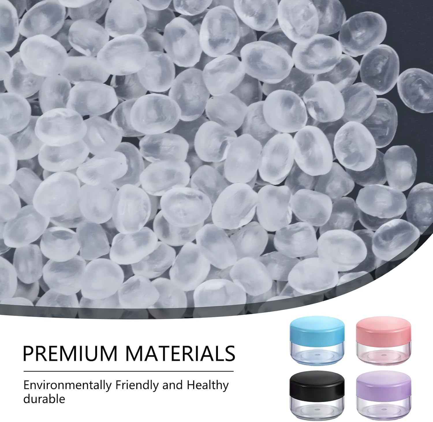 JANGJANG 10 Gram 8 Pcs Plastic Lip Balm Containers, Cosmetic Jars and Makeup Sample Containers for Lip Balms Lotion Powder, Multi-Purpose Beauty Product Storage Jars image number 2