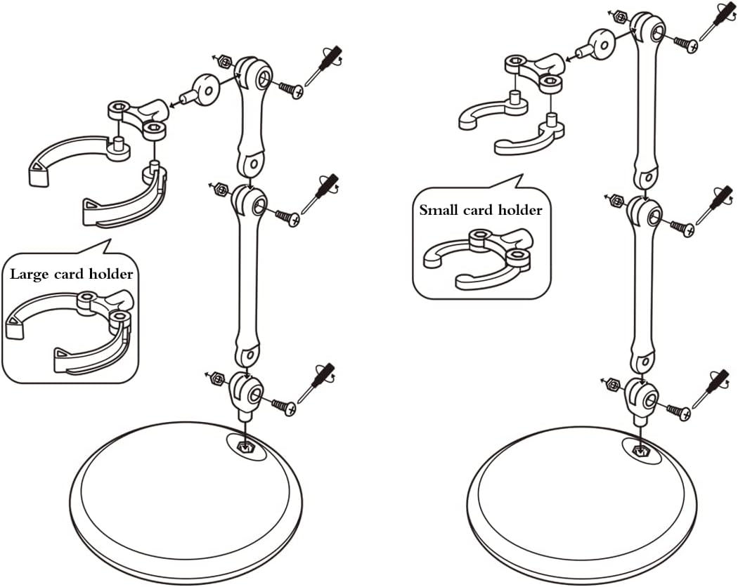 Ddung Doll Stand - Clear Doll Stand for 0.5" to 10" Dolls and Action Figure Stand (3-Pack) image number 2