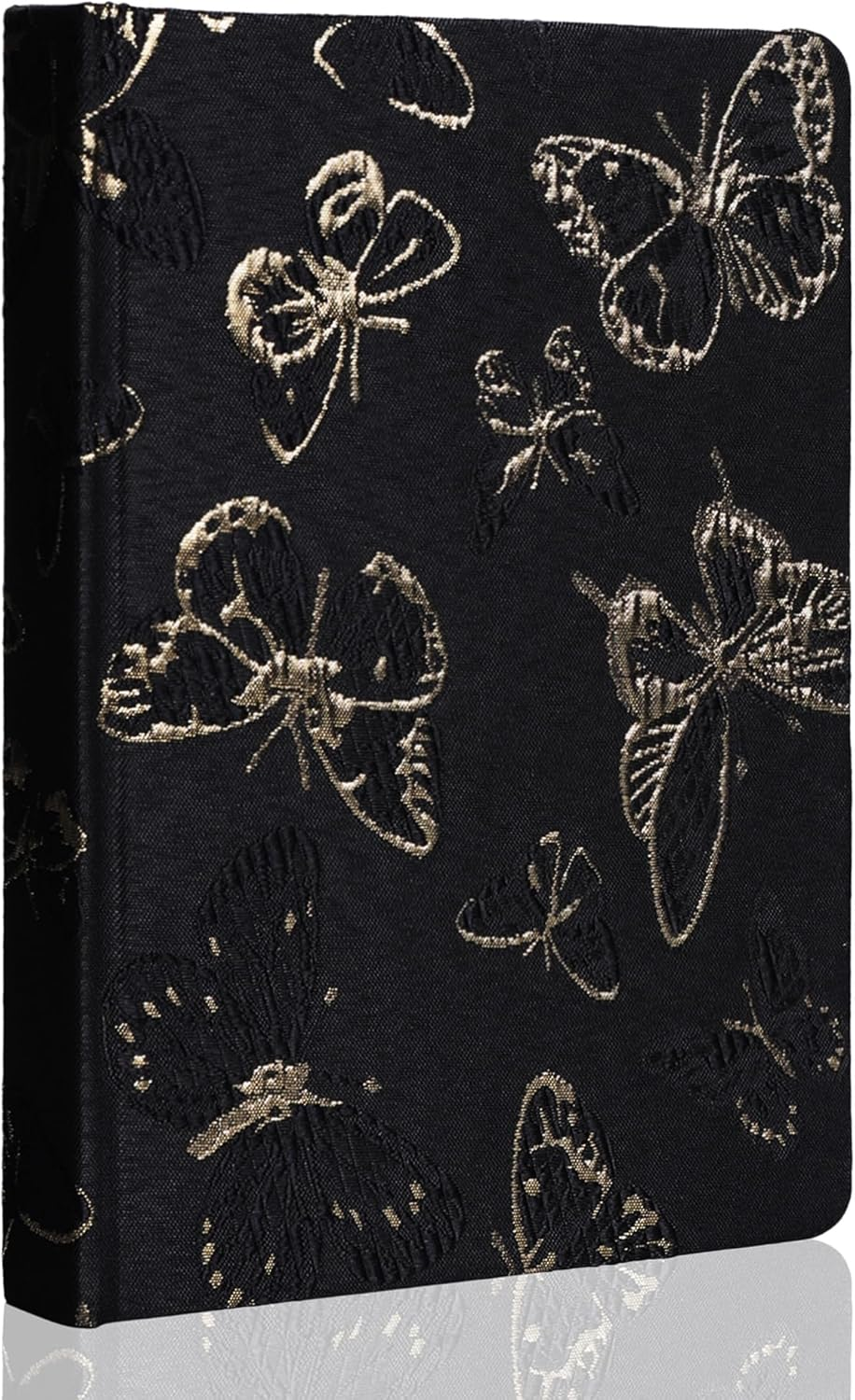 TIEFOSSI A5 Embroidered Fabric Journal for Women Men, College Ruled Journals for Writing, Butterfly Hardcover Notebooks for Work Business Home School