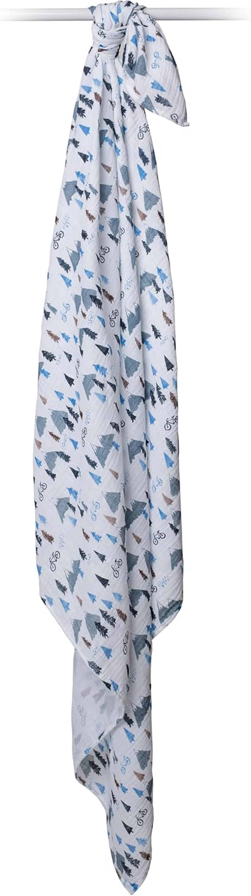 Lulujo Baby Cotton Muslin Swaddle Blanket, Mountain Top, 47 X 47-Inch image number 1