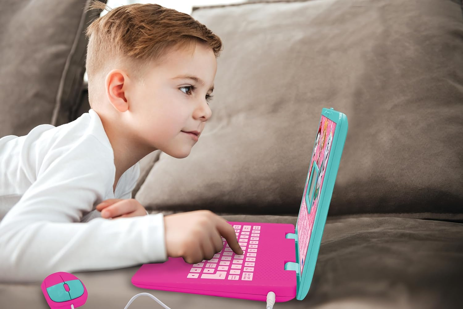 Lexibook Paw Patrol Educational and Bilingual Laptop in English/German, Toy for Kids with 124 Activities to Learn, Play Games and Music, Pink, Jc598Pagi3