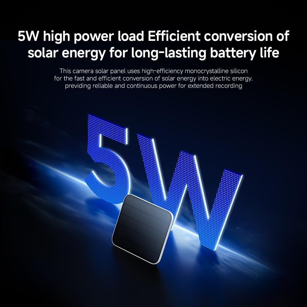 Xiaomi Solar Panel for Outdoor Camera BW300 and BW500. 5W High Power Load, USB-C Waterproof Connector, IP66 Dust and Water-Resistance image number 5