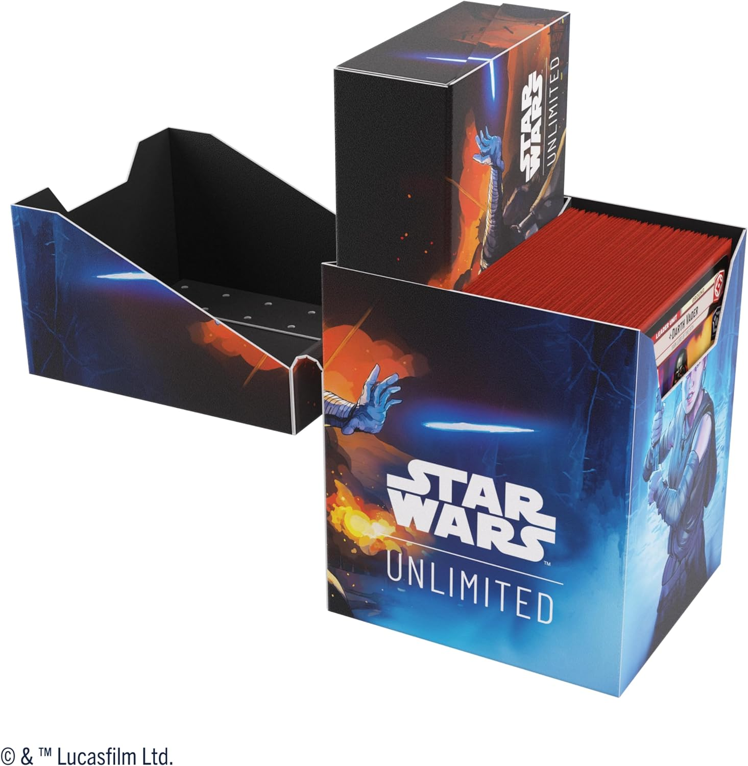Gamegenic Star Wars Unlimited Rey/Kylo Ren Soft Crate Printed Deck Box image number 6
