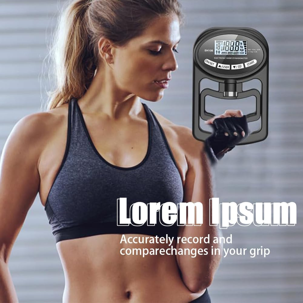 Hand Dynamometer,Electronic Hand Grip,Strength Tester Grip,Hand Exerciser Meter,Hand Strength Tester,With LED Display&Ergonomic Design for Sport Home School Use image number 3