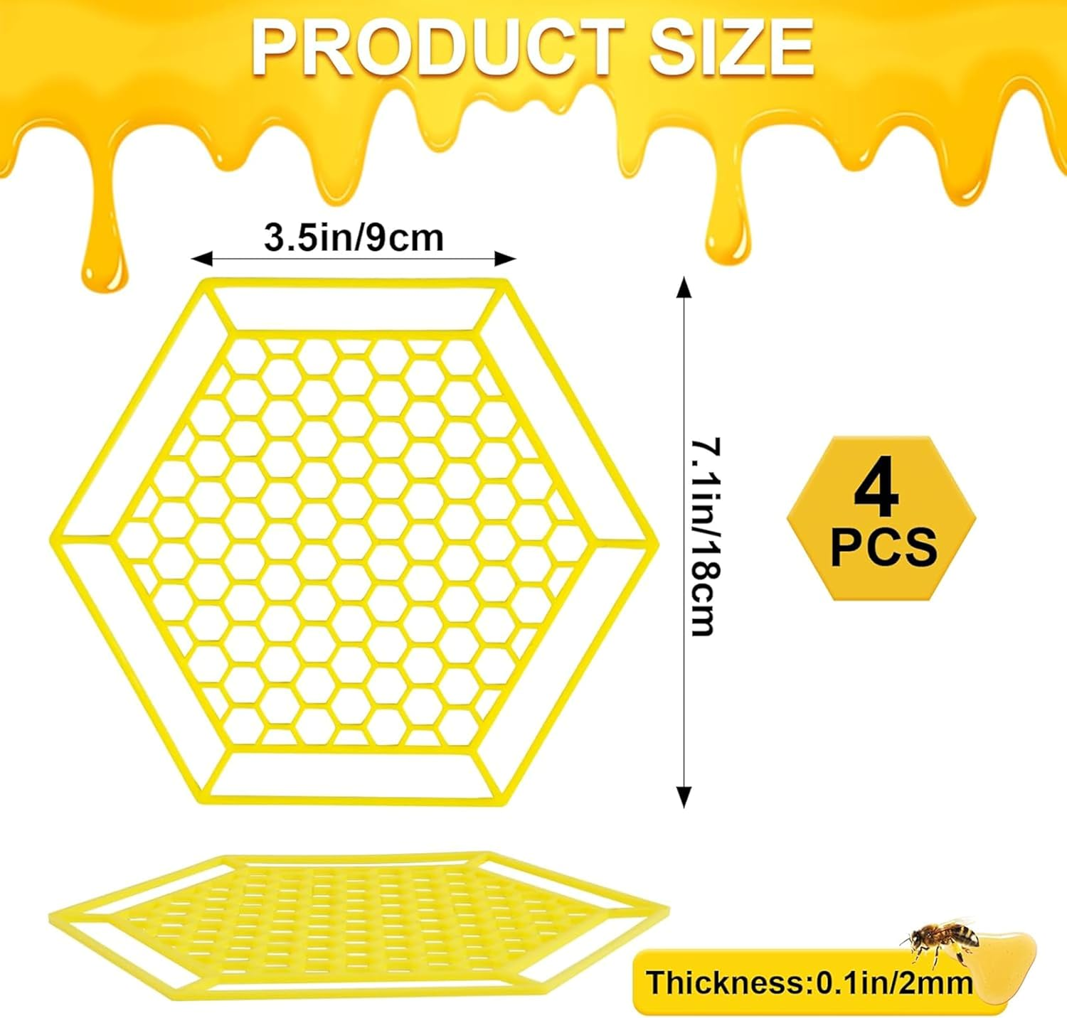 Floating Bee Island, 4 Pack, 7.1 Inch Pollinator Watering Station, Butterfly Bath Feeder for Outdoors image number 5