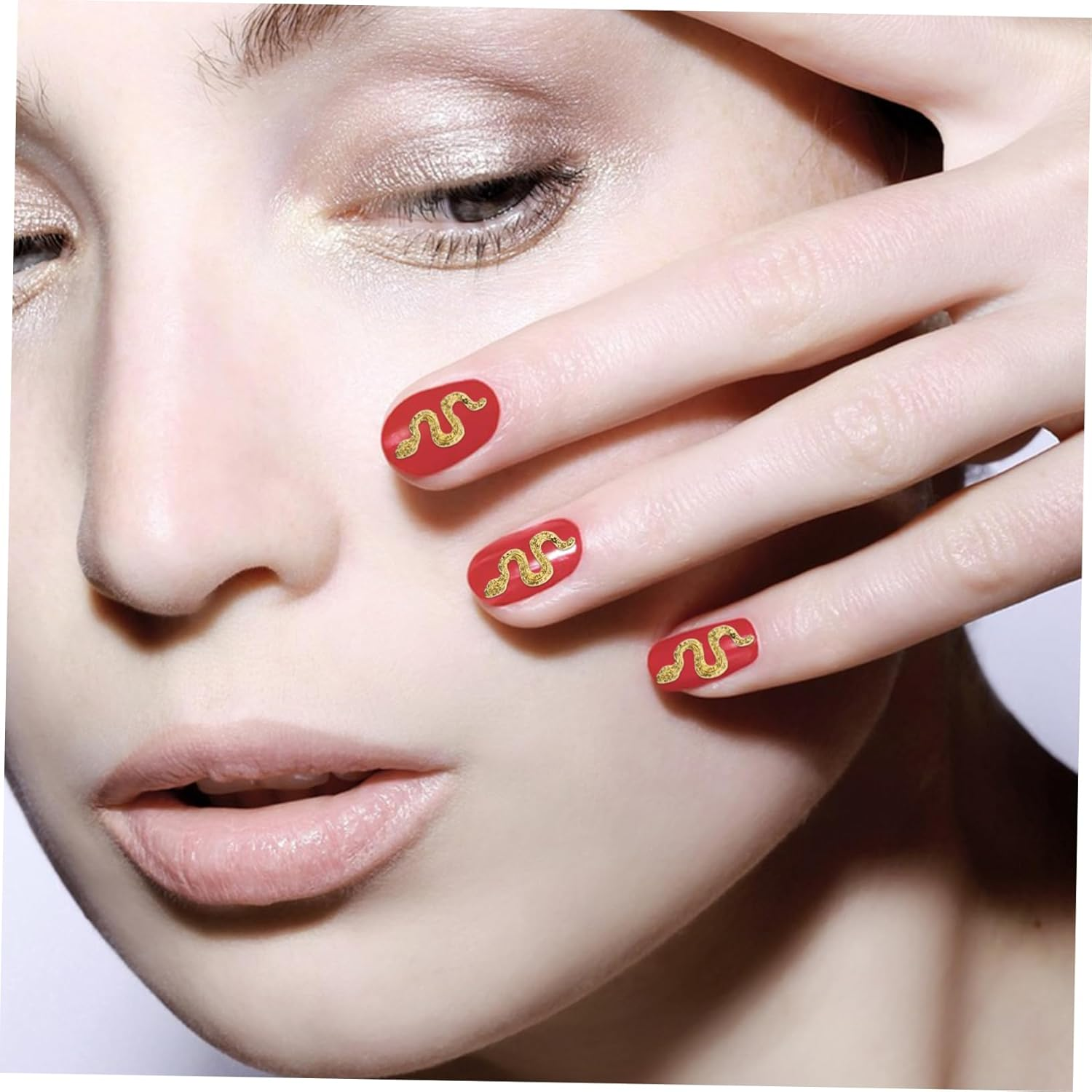 MUSISALY Snake Charm Nail Art Jewels for Women Gothic Nail Charms Resin Manicure Decorations for Fake image number 5