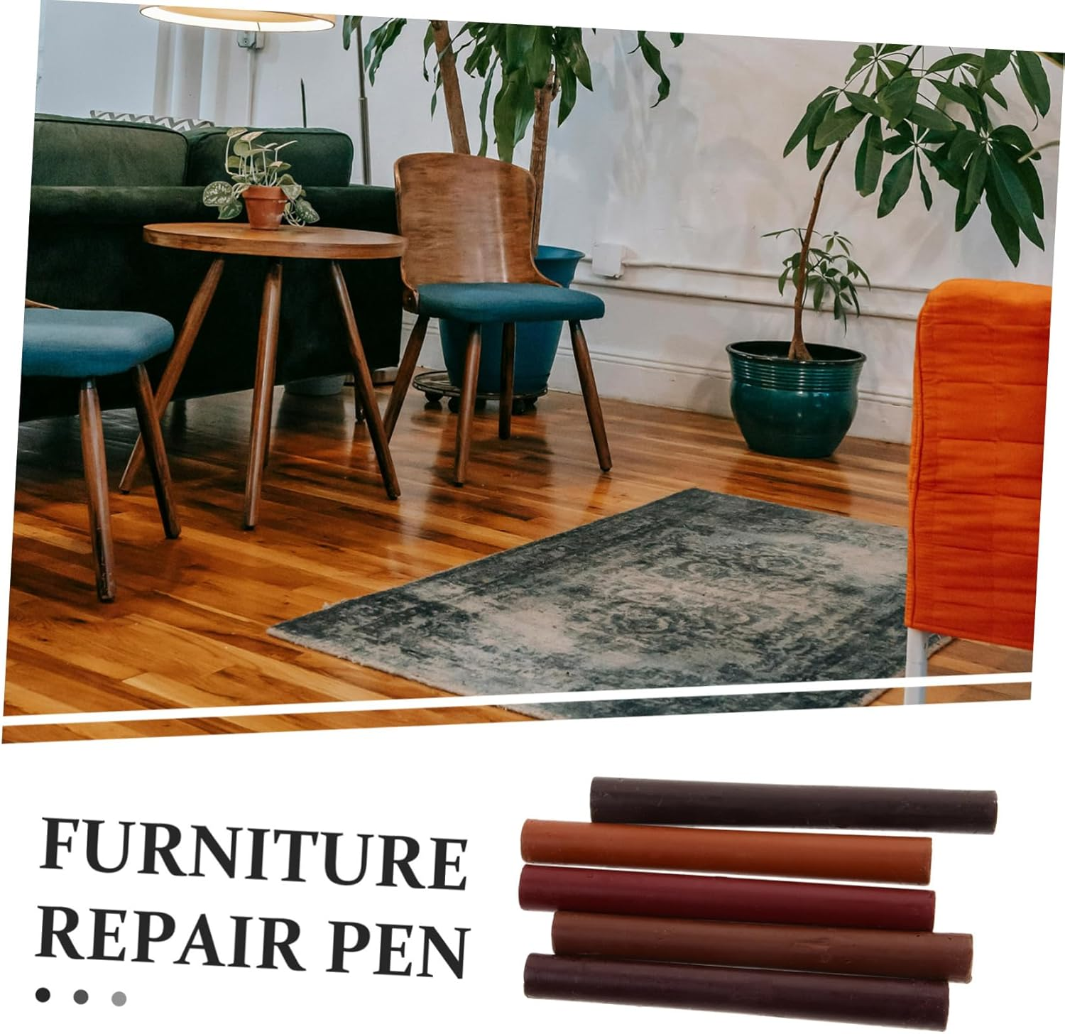 5Pcs Timber Floor Scratch Repair Repair Markers Touch-Up Paint for Furniture image number 6