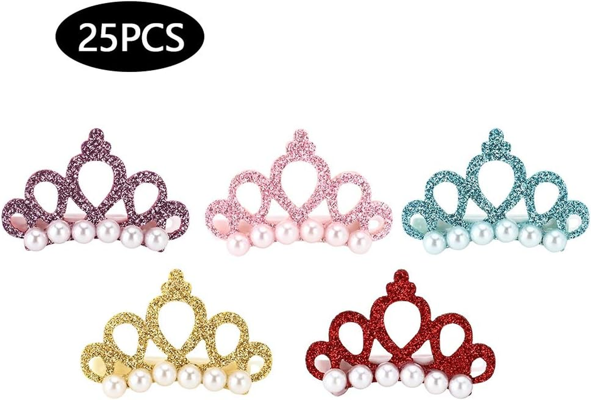 EVTSCAN 25Pcs Pet Crown Hair Clip Hairpin Grooming Accessories for Cat Medium Small Dog image number 6