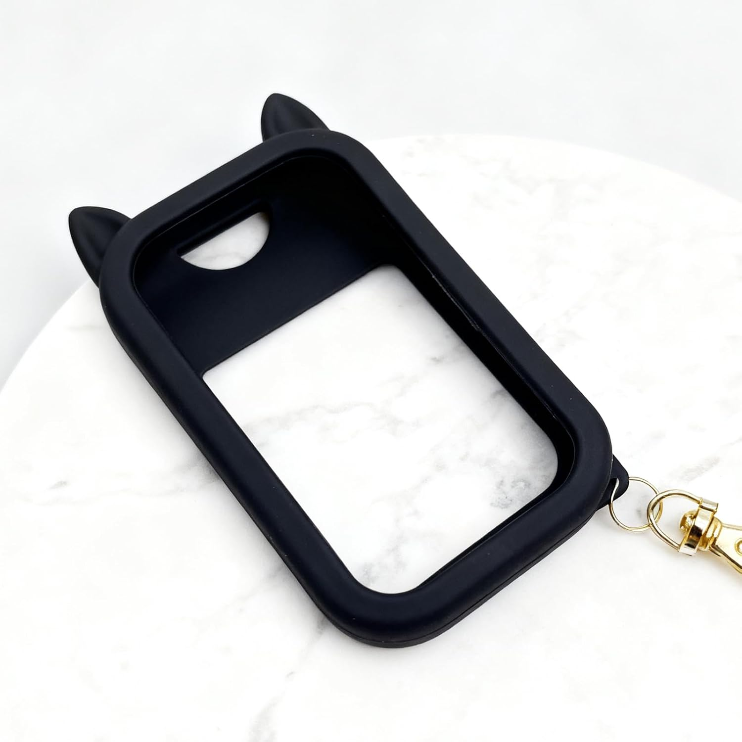 Ancsttu Hand Mist Spray Holder,Cute Ears Silicone Backpack Accessory,Protective Case with Keychain | for Men Outdoor Travel Trip Car Beach Park Workplace School Mall Public image number 3