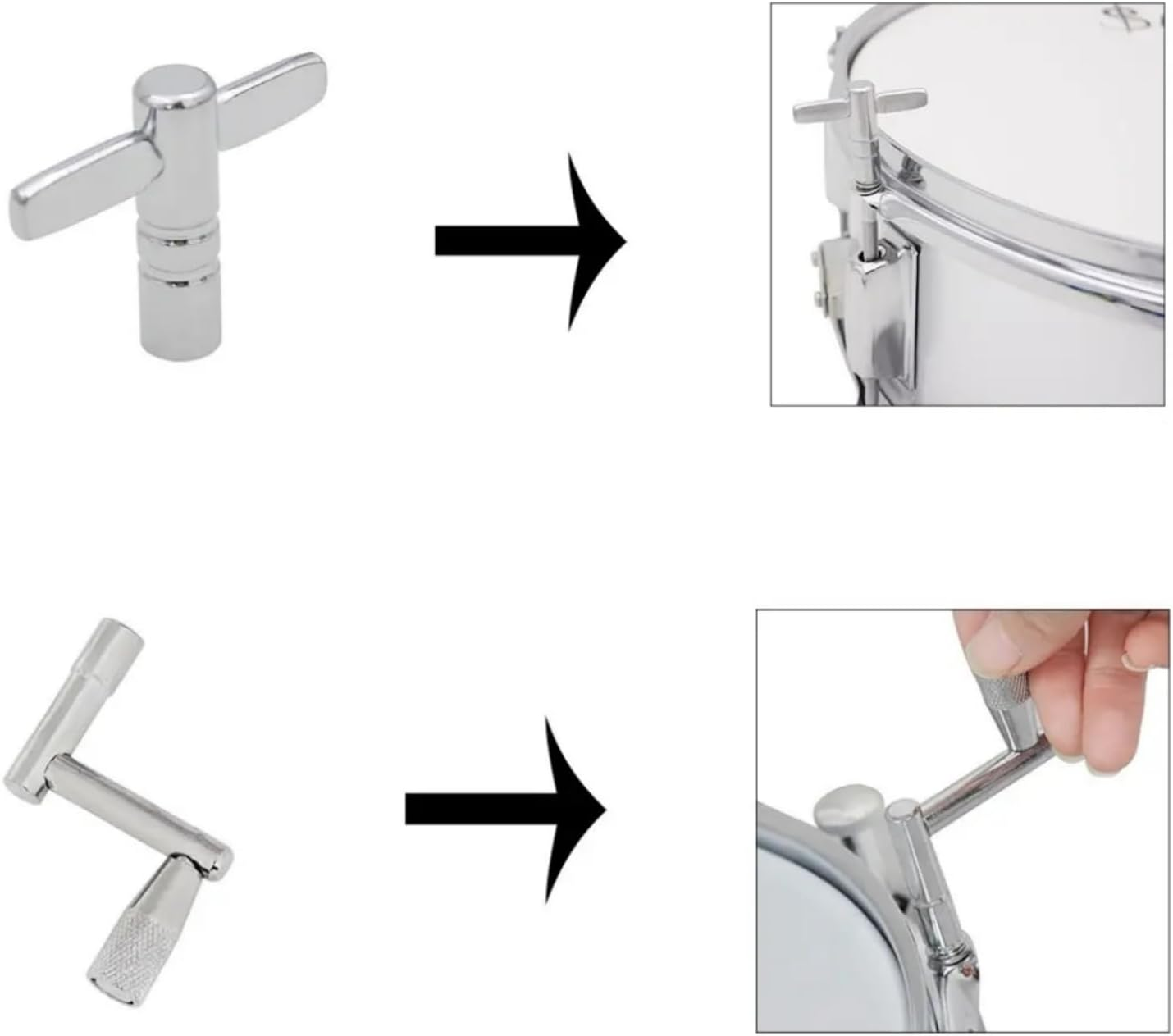 Universal Drum Kit Accessories Z T Drum Keys 3Pcs Drum Tuning Key with 1Pcs Continuous Standard Motion Speed Key image number 1