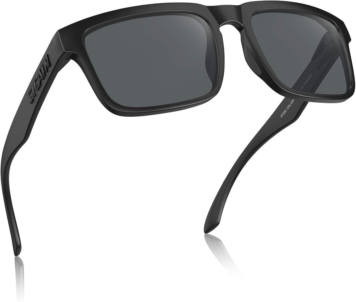 STGATN XL Big Head Sunglasses for Men - 155MM for Large Wide Heads Men'S TR90 Ultralight Polarized UV400 Protection Glasses