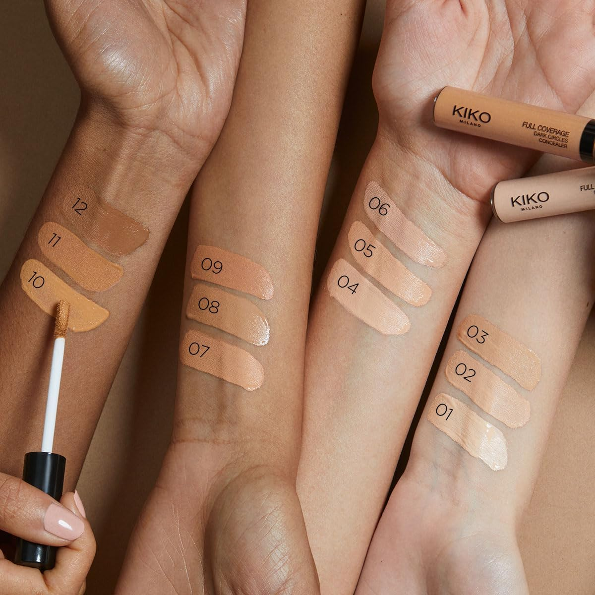 KIKO Milano Full Coverage Dark Circles Concealer 05 Liquid Concealer for the Eye Area and Face with High Coverage