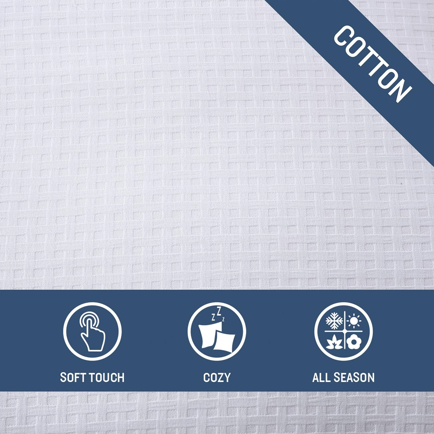 Tommy Bahama - King Duvet Cover Set, Soft Cotton Bedding with Button Closure, Includes Matching Shams (Basketweave White, King) image number 3