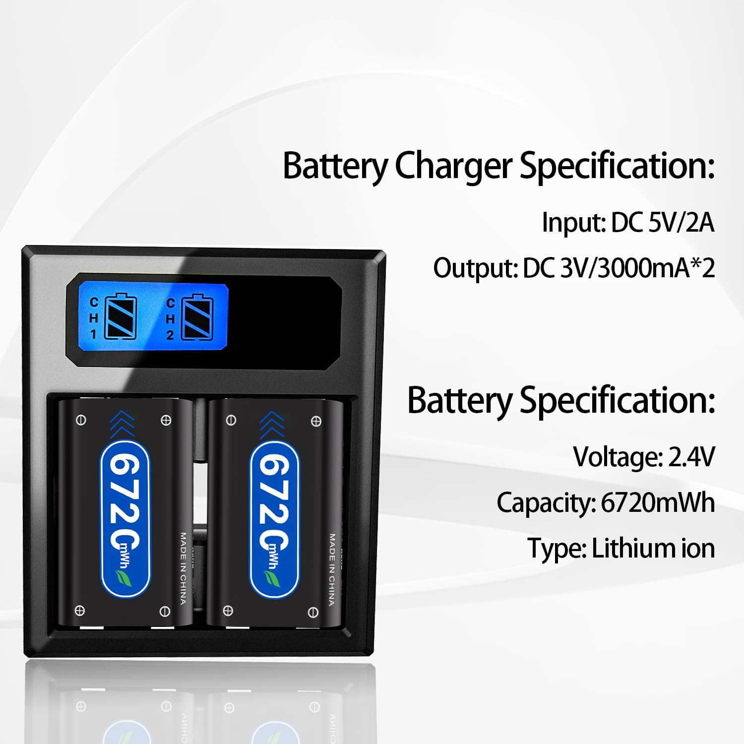 2X6720Mwh Rechargeable Battery Packs for Xbox One with Charger, 2025 New Upgrade 0 Cycle High Capacity Battery Replacement for Xbox Series X/Xbox Series S/Xbox One S/Xbox One X/Xbox One Elite