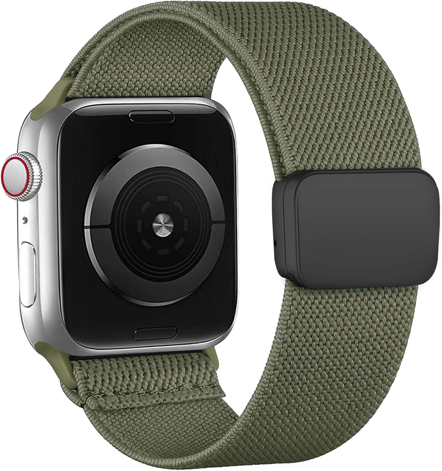 Magnetic Stretchy for Apple Watch Band 46Mm 42Mm 45Mm 44Mm 40Mm 49Mm 41Mm 38Mm Women Men,Nylon Sport Loop Elastic Adjustable Strap for Iwatch Ultra 3 2/Ultra/Se 3/Se/2Nd/Series 11 10/9/8/7/6/5/4/3