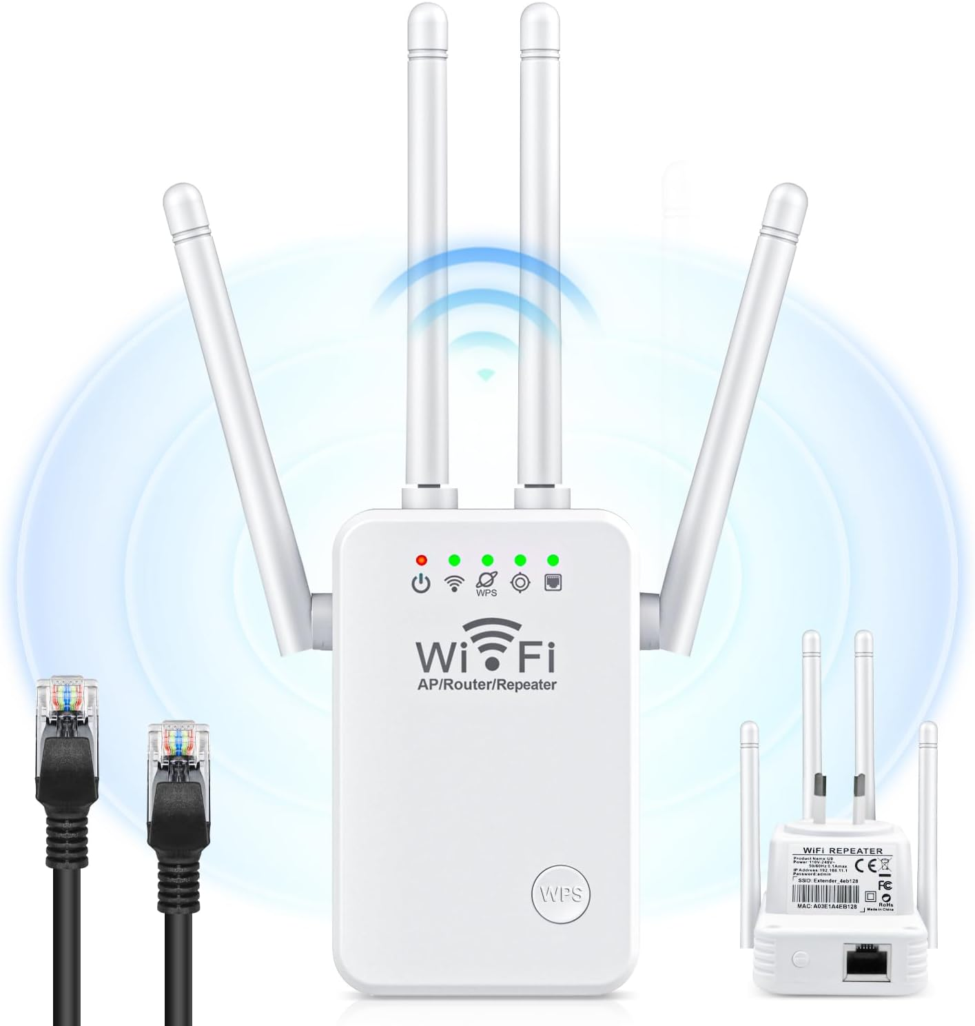 Wifi Extender Signal Booster, Network Repeaters Provides a Strong Network Signal with 3 Access Methods, Wifi Range Extender Repeater, Easy to Operate and Set Up, Alexa Compatible(Au Plug) image number 5