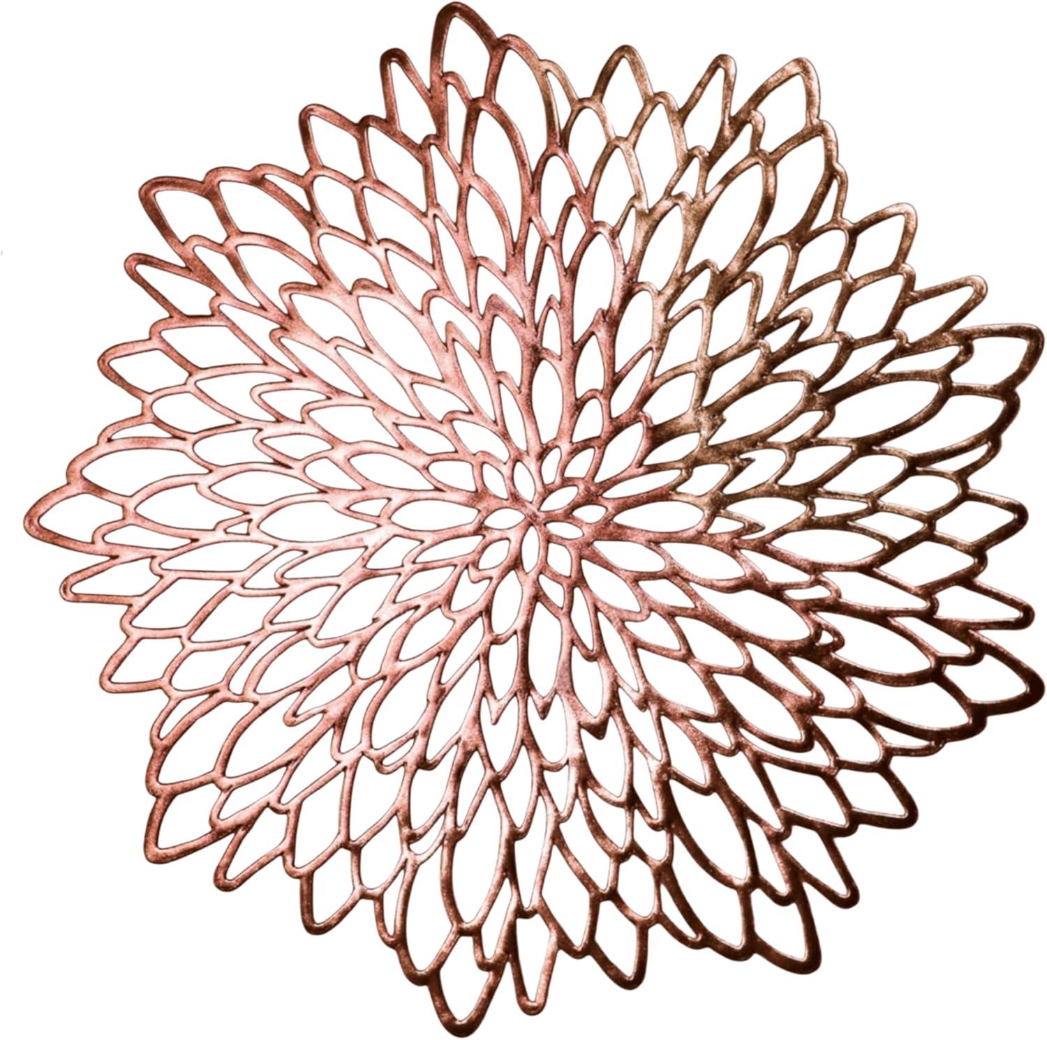 Snowkingdom 6 Pack Rose Gold Placemats Metallic Pressed Vinyl for Mother'S Day Table Decoration Dinning Mats round Floral Charger Plates Bridal Shower Party Birthday Wedding Valentine Christmas - 8, Gold image number 4