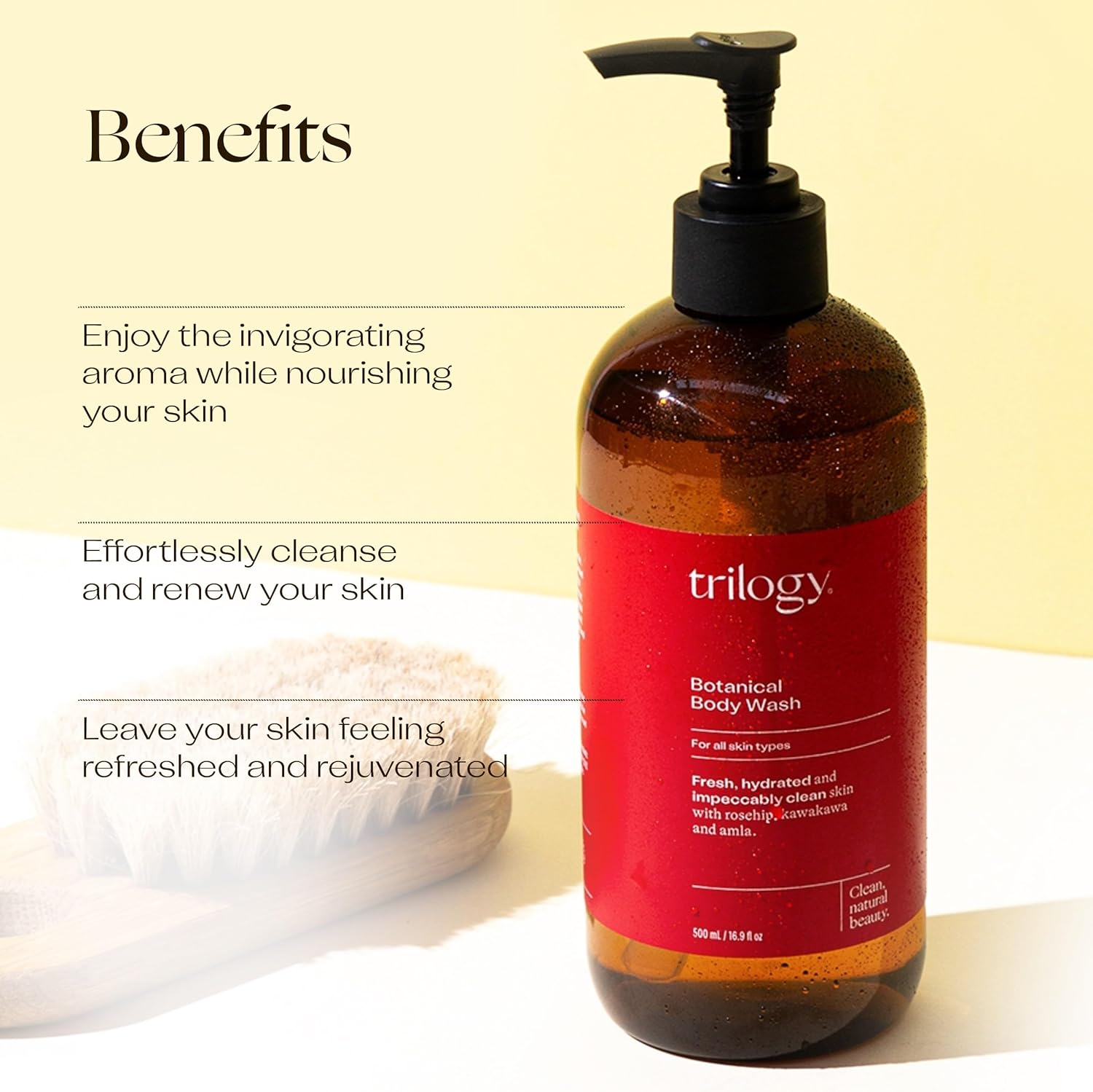 Trilogy Botanical Body Wash, Luxurious Spa Experience, 16.9 Fl Oz / 500 Ml image number 1