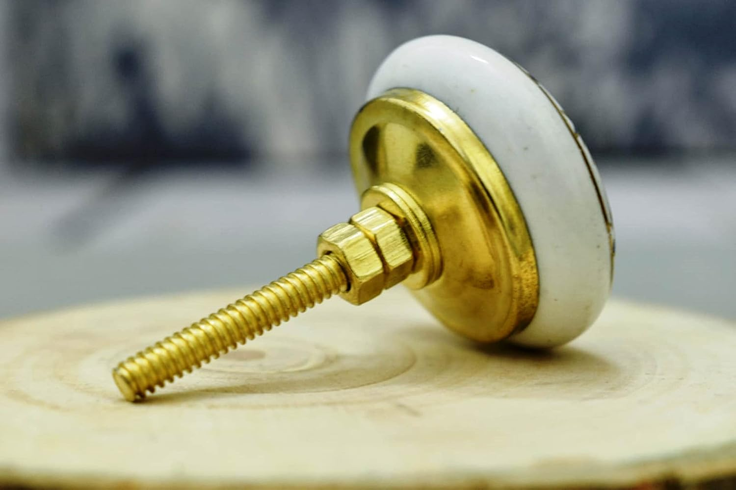 ARTISNO Printed Ceramic Knobs - Set of 10 Bird Print Ceramic Knobs for Kitchen Cabinet Drawer | Decorative Cupboard Door & Wardrobe Drawer Pulls Furniture Hardware Handle (1.5-Inch Diameter) (Blue) image number 4