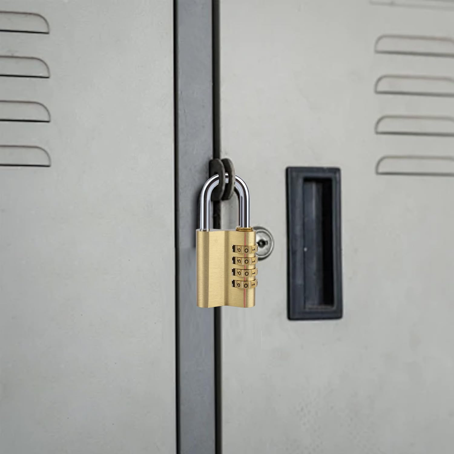 Padlock,1 Pack Combination Lock-Solid Brass Copper Security Padlocks Password Combination Code Lock for Gym Digital Locker Suitcase Drawer Lock Hardware by H Home-Amrt image number 5