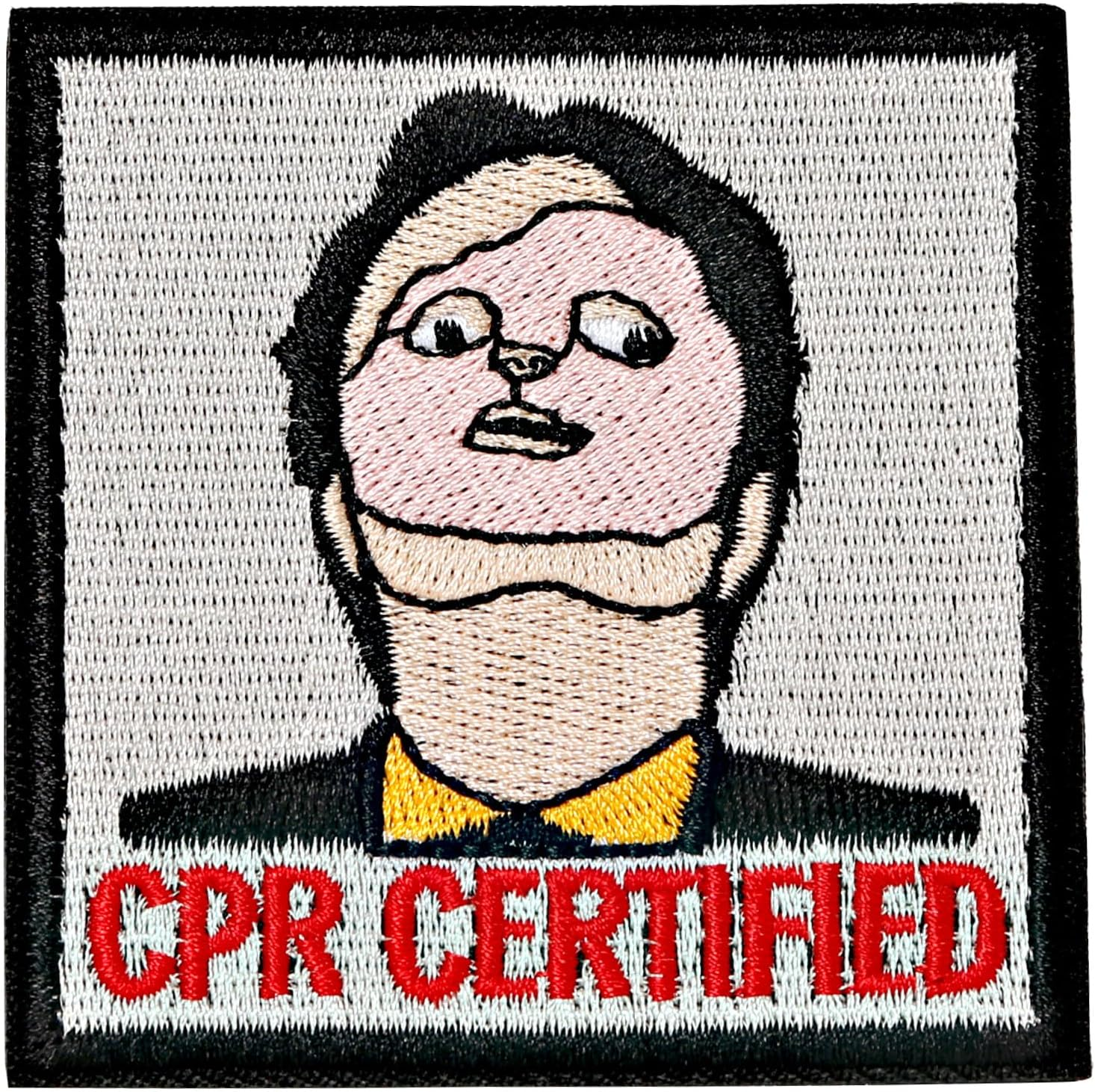 CPR Certified Patch, 1 Pc Embroidered Morale Patch with Hook Fastener Backing, Funny Meme Patches for Backpacks, Vests, Jackets, Jeans, Hats