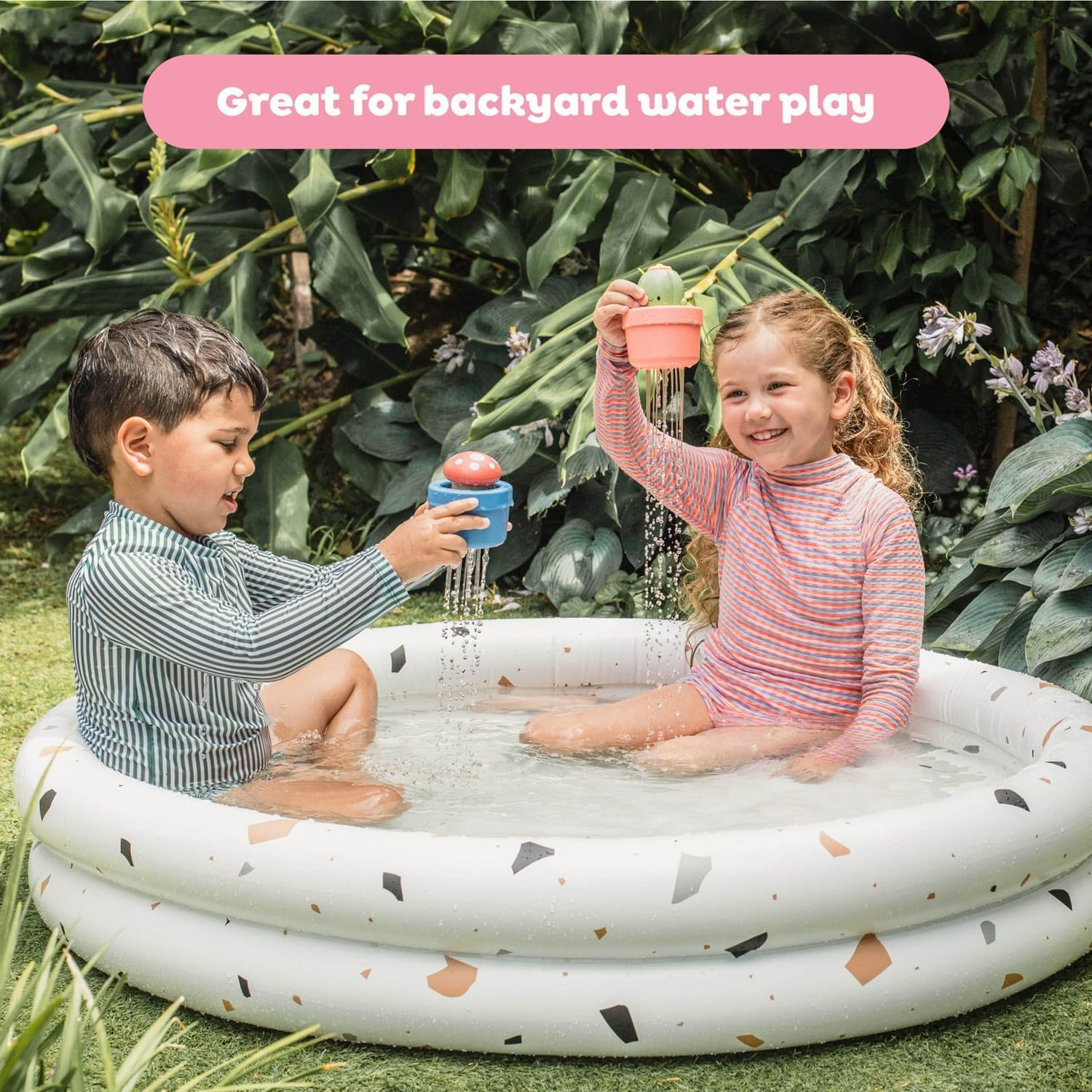 Tiger Tribe Bath Pop-Up Cactus, Bath Toy, Sensory Water Play, Open Ended Play, Cute Kawaii Cactus Character, ECO Materials, Ages 0-4 Years. image number 3