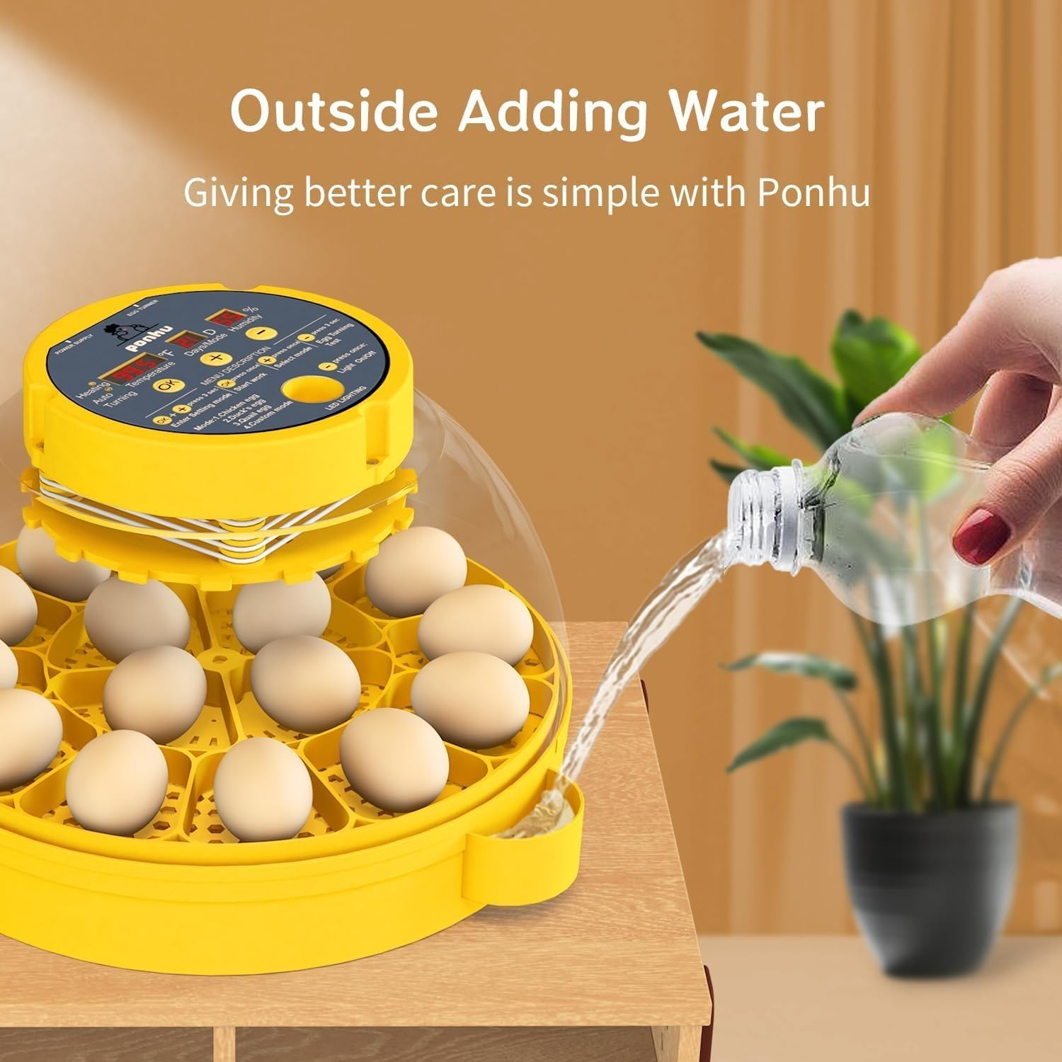 16 Egg Incubator with Automatic Egg Turning and Humidity Control,Incubators for Hatching Eggs,Incubator for Chicken Eggs,Duck,Quail, Pigeon