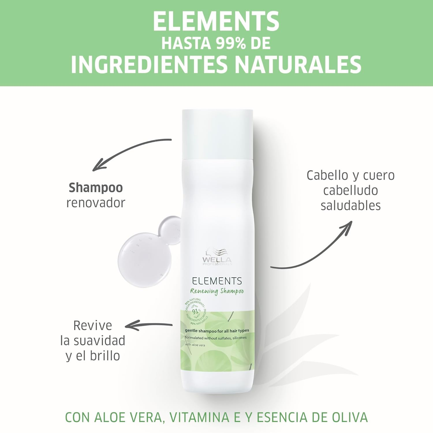 Wella Elements Renewing Shampoo 250Ml image number 4