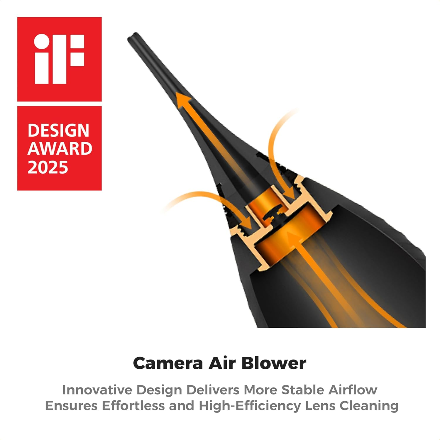 K&F Concept Air Blower, with Long Nozzle/Short Nozzle Switch Design, Single Air Intake Camera Lens Blower, for Digital SLR Lens Sensor LCD Screens Musical Instruments Keyboards Telescope Filters image number 3