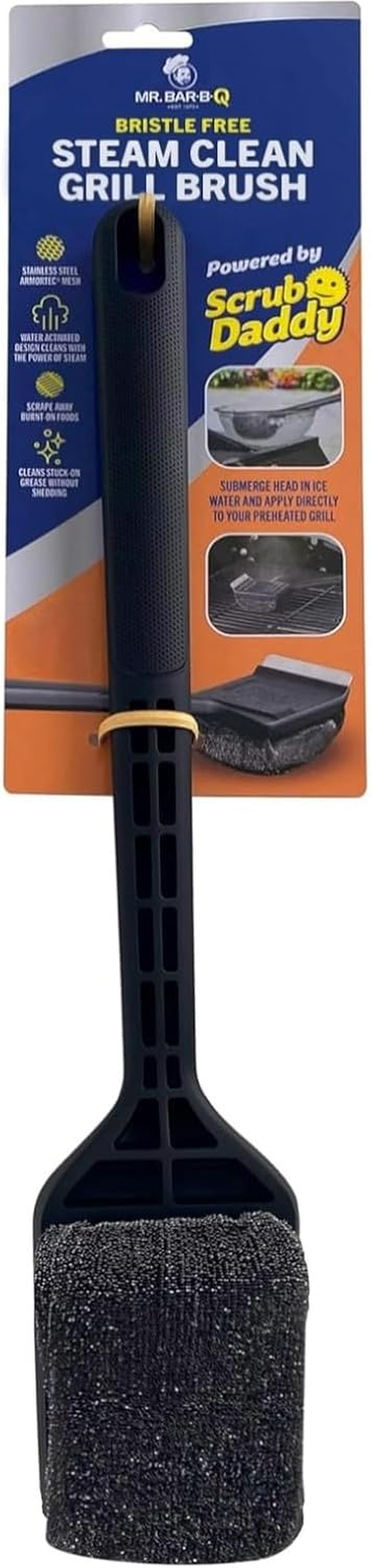 Mr. Bar-B-Q Steam Clean Grill Brush Powered by Scrub Daddy image number 3