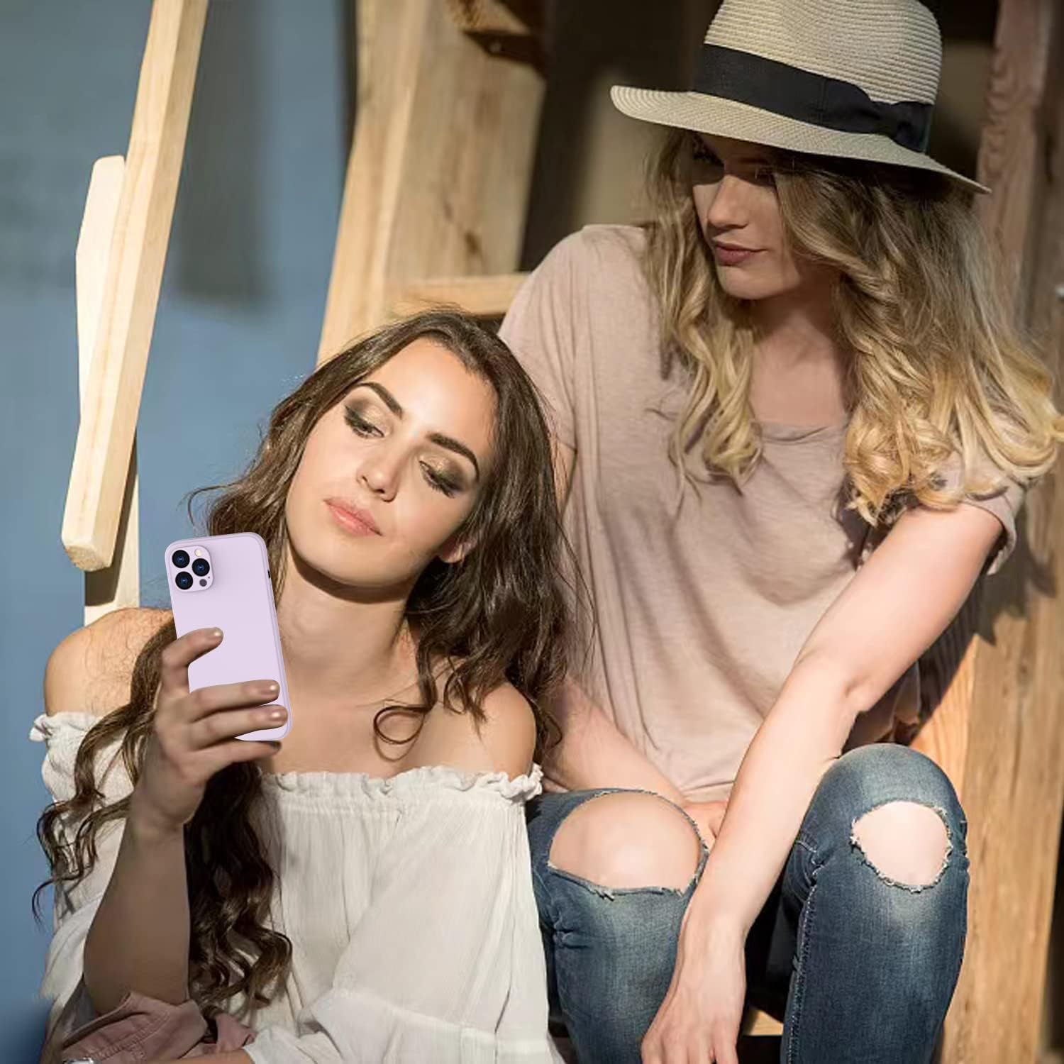 Iphone 12 Pro Max Case, Silicone Case, Iphone 12 Pro Max, Ultra Thin Slim with Microfibre, Scratch-Resistant All-Round Protective Case for Iphone 12 Pro Max, 6.7 Inches, Purple - Dark Black image number 6