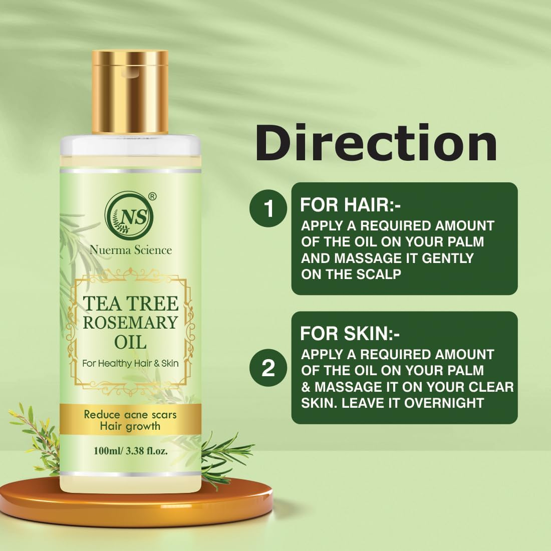 Nuerma Science Tea Tree & Rosemary Oil Hair Oil-100 ML image number 5