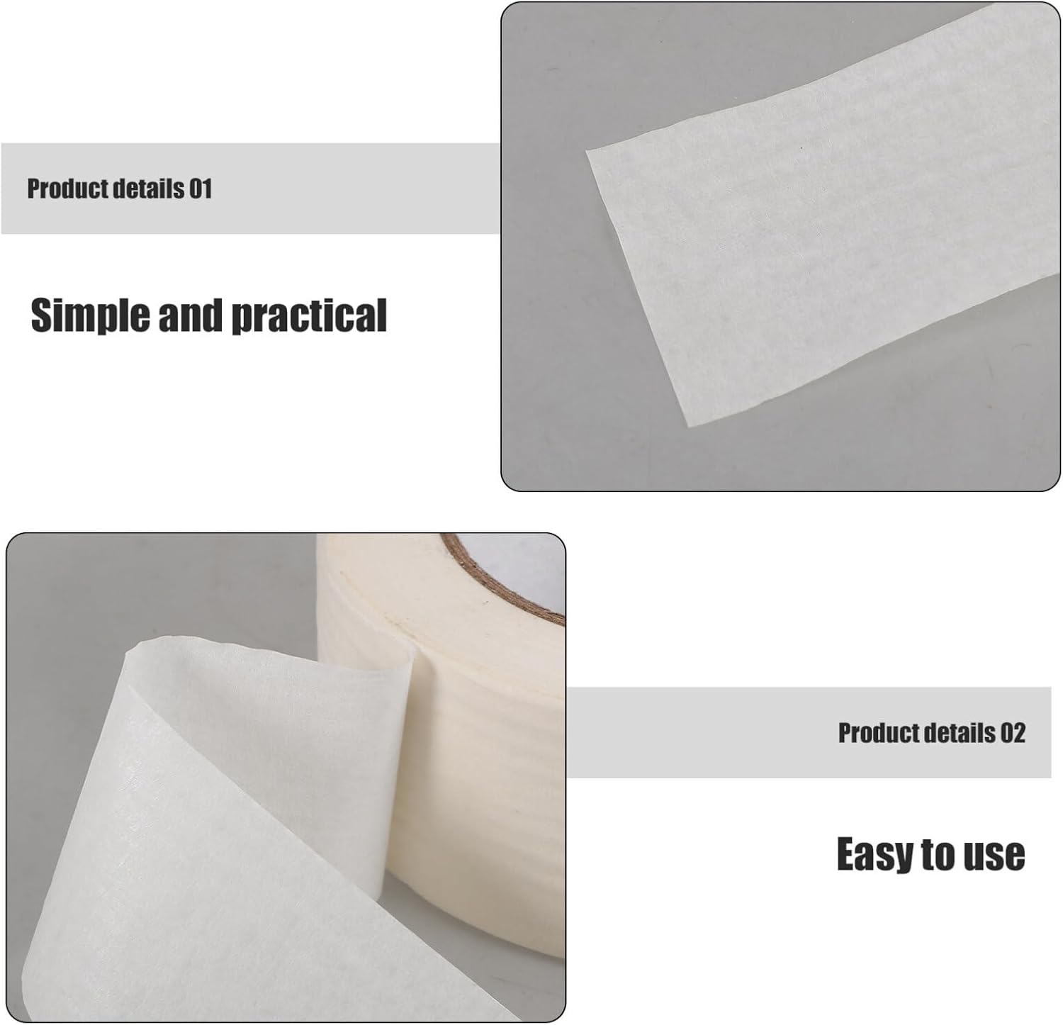 1Roll Paper Masking Tape for Automotive Painting High Temperature Resistant Writable Roll for Multiple Projects and Easy Application image number 2