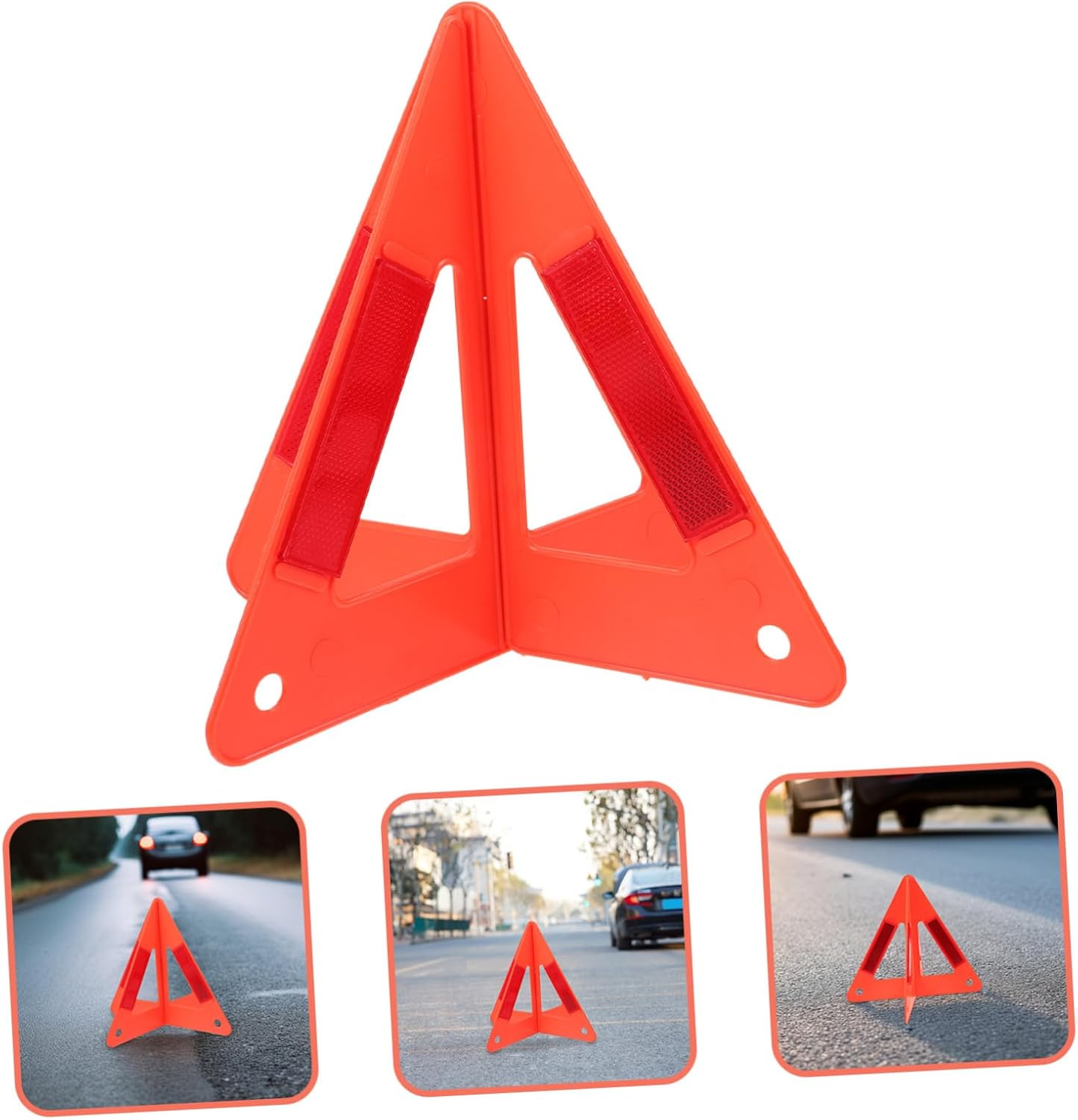 Gatuida Folding Reflective Warning Triangle for Roadside Emergencies Sturdy Emergency Safety Triangle with High Visibility Reflectors Portable Car Breakdown Sign for Night and Bad Weather image number 1