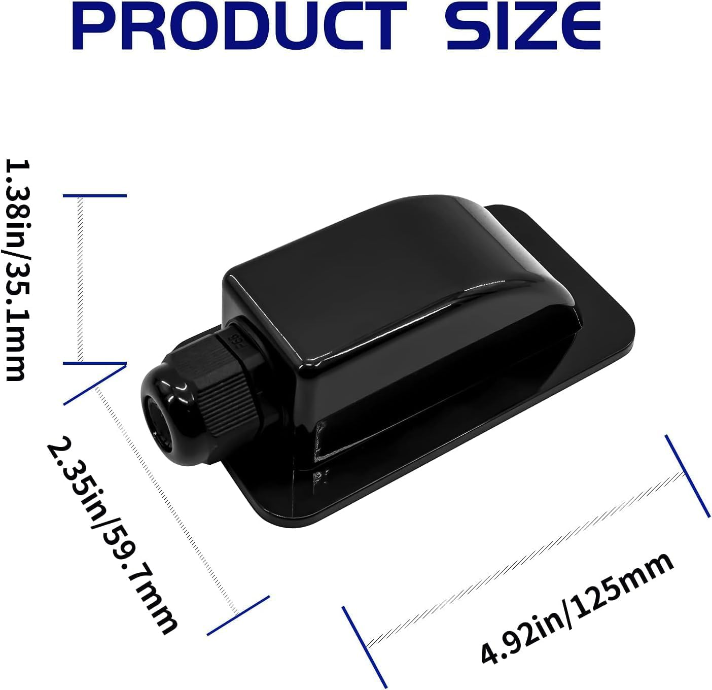 FARLINK Solar Cable Entry Gland Box, ABS Waterproof Single Cable Entry Plate for 3Mm to 12Mm Cables for RV Roof,Boat,Yacht(Black) image number 3