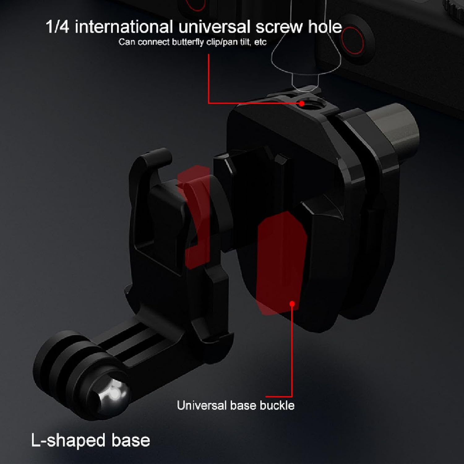 Action Camera Mount for Motorcycle Windshield, Motorcycle Windshield Clip Bracket for X4/ONE X2/Ace Pro/Pocket 3/ONE RS/ONE R/Action 3 Sports Cameras, Smartphone image number 5