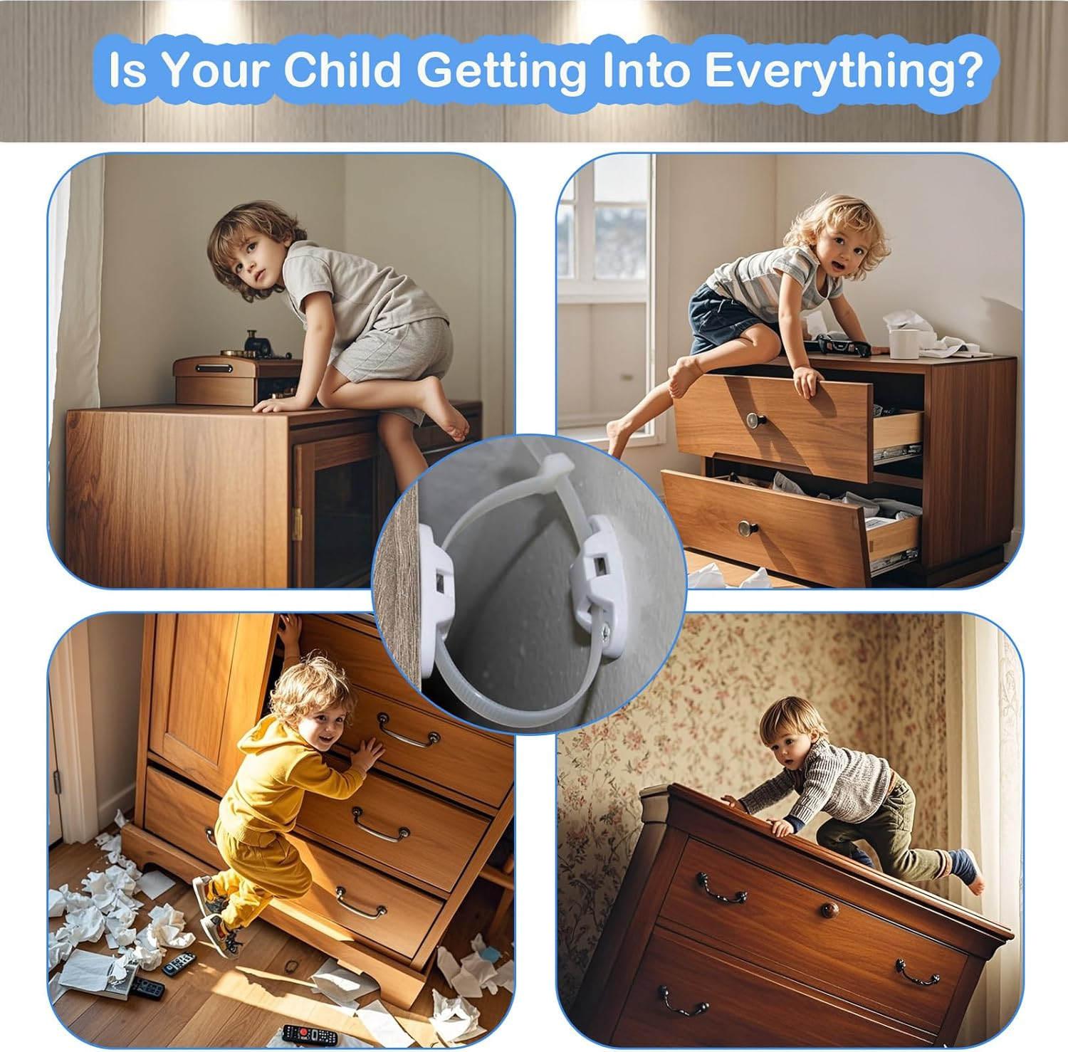 [Loimon 12-Pack Heavy-Duty Anti-Tip Fixation Anchors] Drill-Required & Manual Installation | Earthquake-Secure Furniture Wall Mounts for Baby Proofing Cabinets, Tvs, Bookshelves | Child Safety Home Security Device for Australian Households