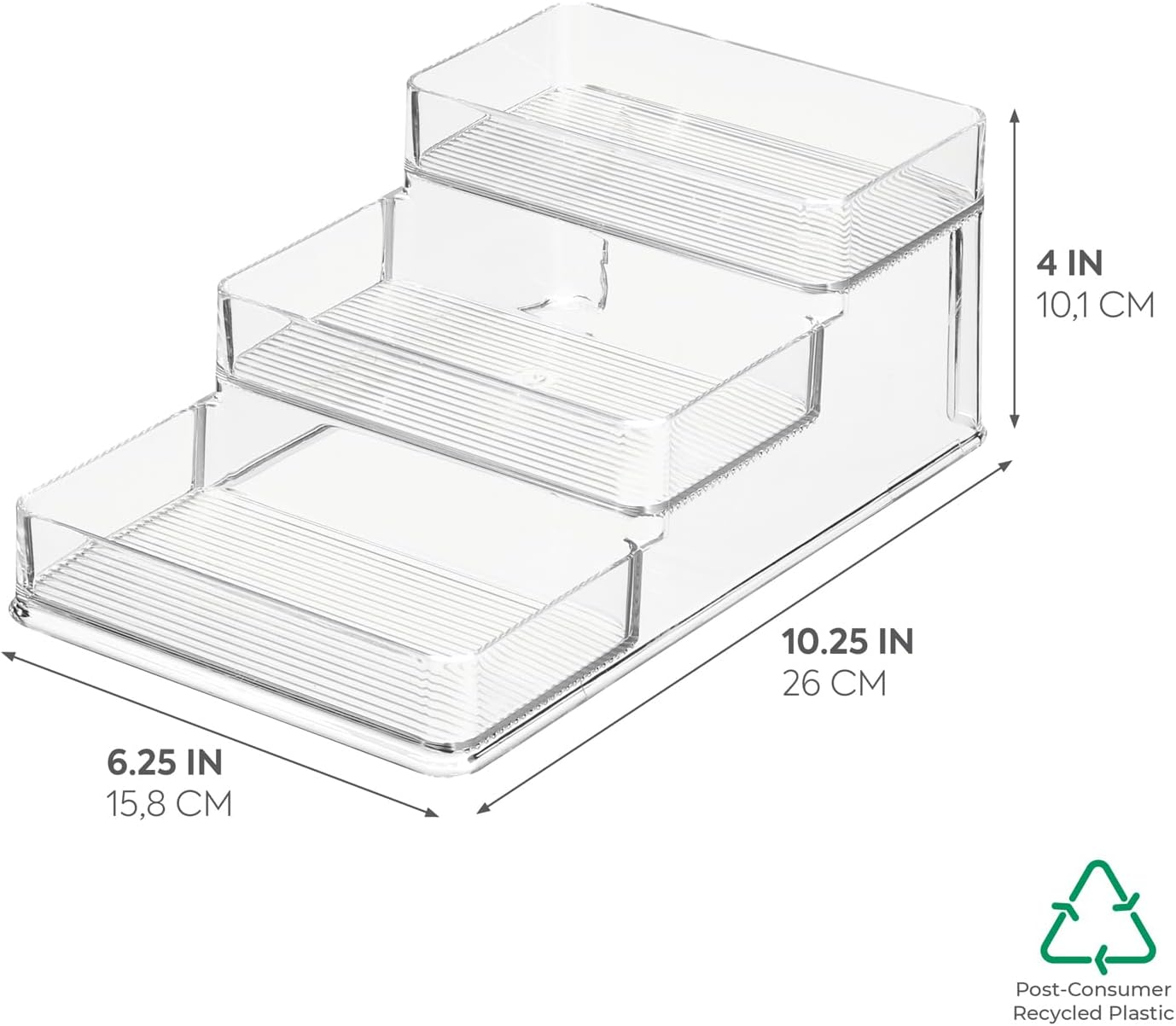 Interdesign Linus Plastic Herb Rack, Medium Size, Clear image number 3