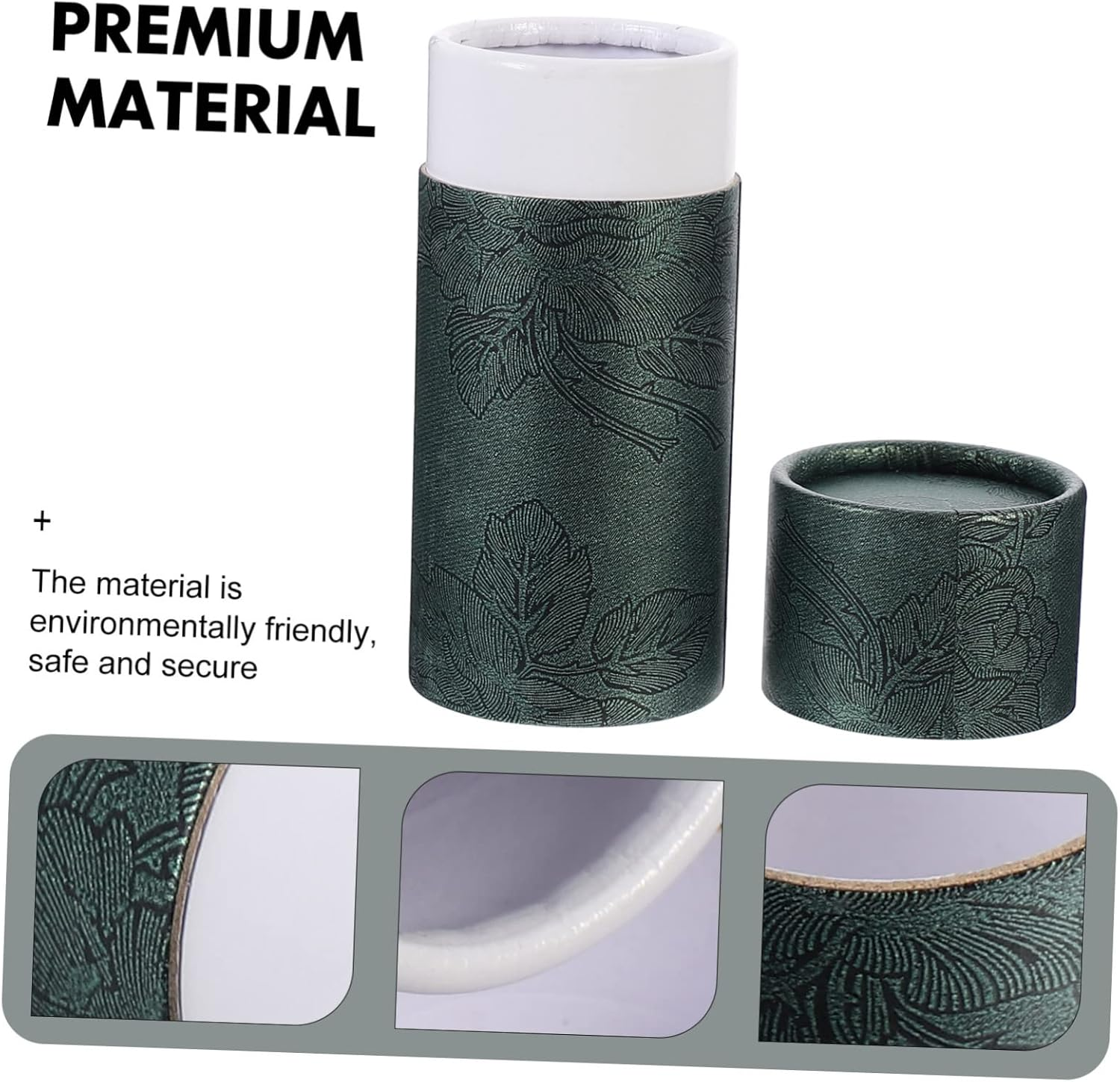 PLAFOPE 20Pcs Green Paper Cylinder Boxes for Essential Oil Bottles 30Ml Kraft Storage Canisters Packaging Paper Tubes for Tea and Incense Packing in Australia image number 5