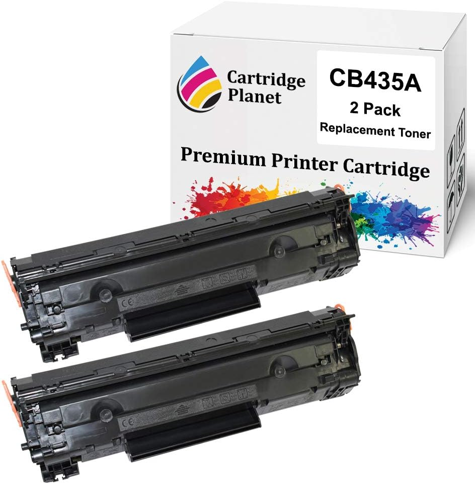 Cartridge Planet 2 Pack Compatible Toner Cartridge Replacement for HP CB435A 35A (1,500 Pages) for HP Laserjet P1005 P1006