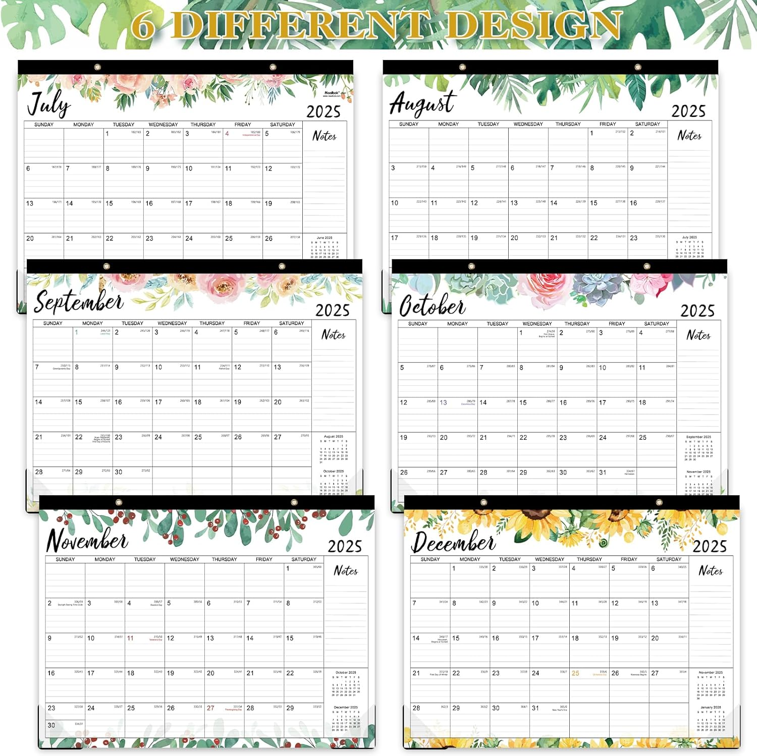 2025-2026 Desk Calendar - Jul 2025 - Dec 2026, 18 Months Large Monthly Desk Calendar, 14.6" X 11.5", Desk Pad, Large Ruled Block, To-Do List & Notes, Best Desk/Wall Calendar for Planning or Organizing image number 5